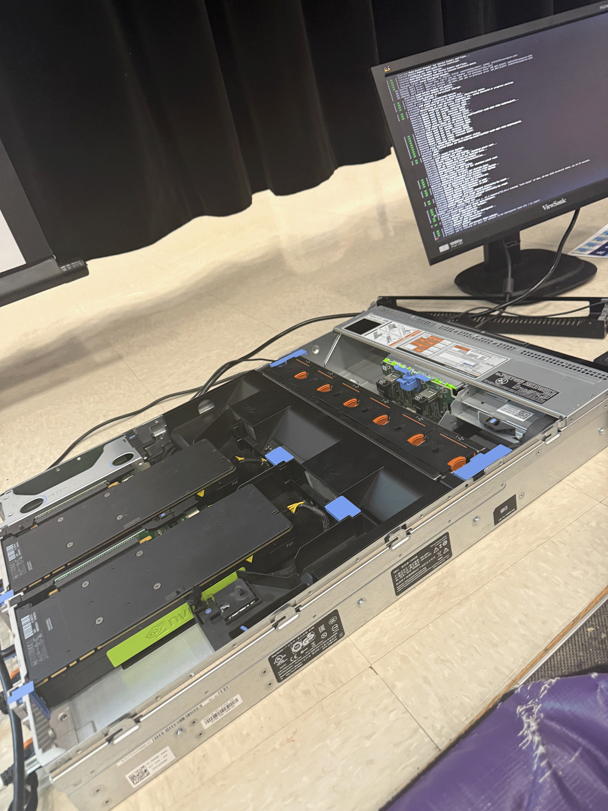 Computer core with chips and circuits