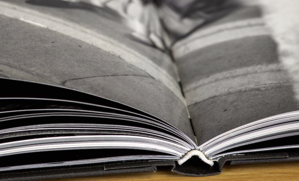 smyth sewn book view from gutter