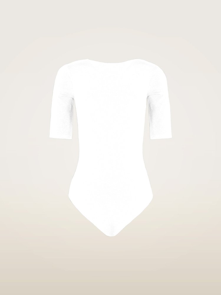 OPAQUE NATURAL SHORT-SLEEVED BODYSUIT
