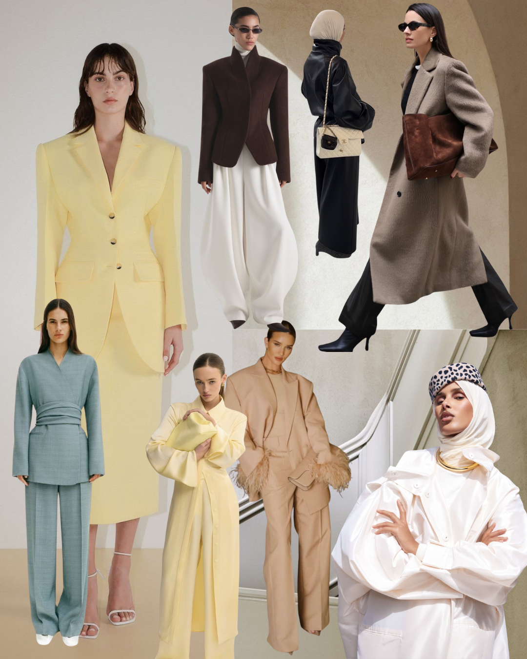 Outfit curation by a virtual personal stylist for modern women seeking elegant style.