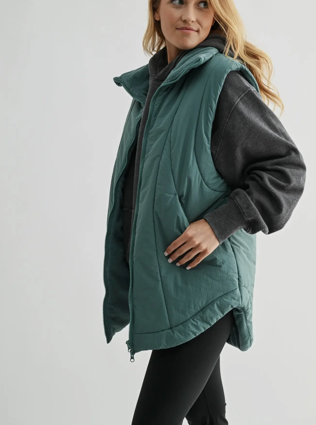 Mock Neck Puffer Vest