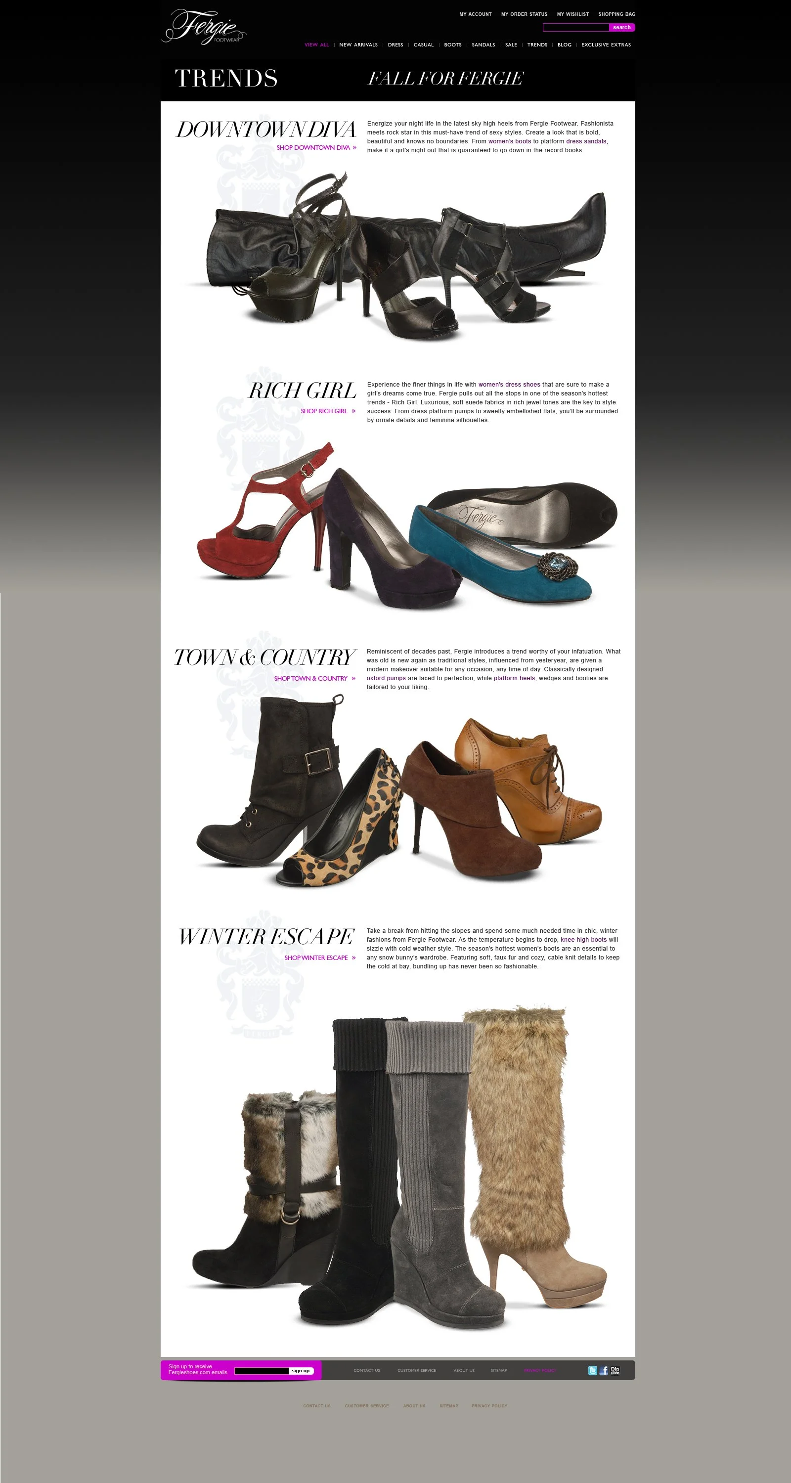 Fergie trends landing page