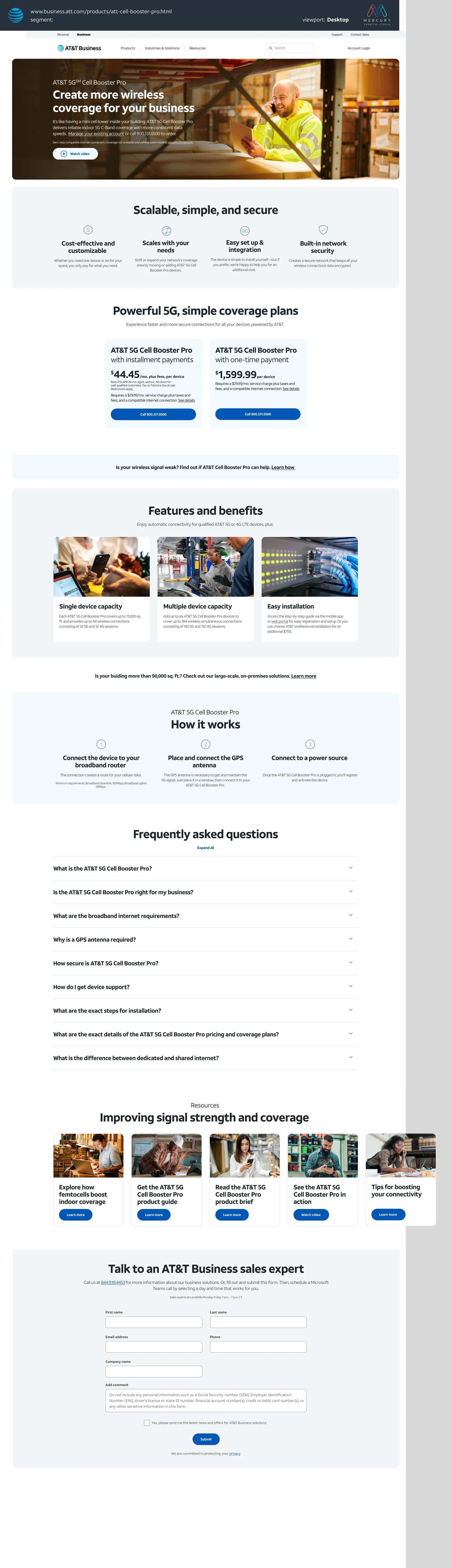 Cellphone booster Relaunch (B2B Lead, 2023)