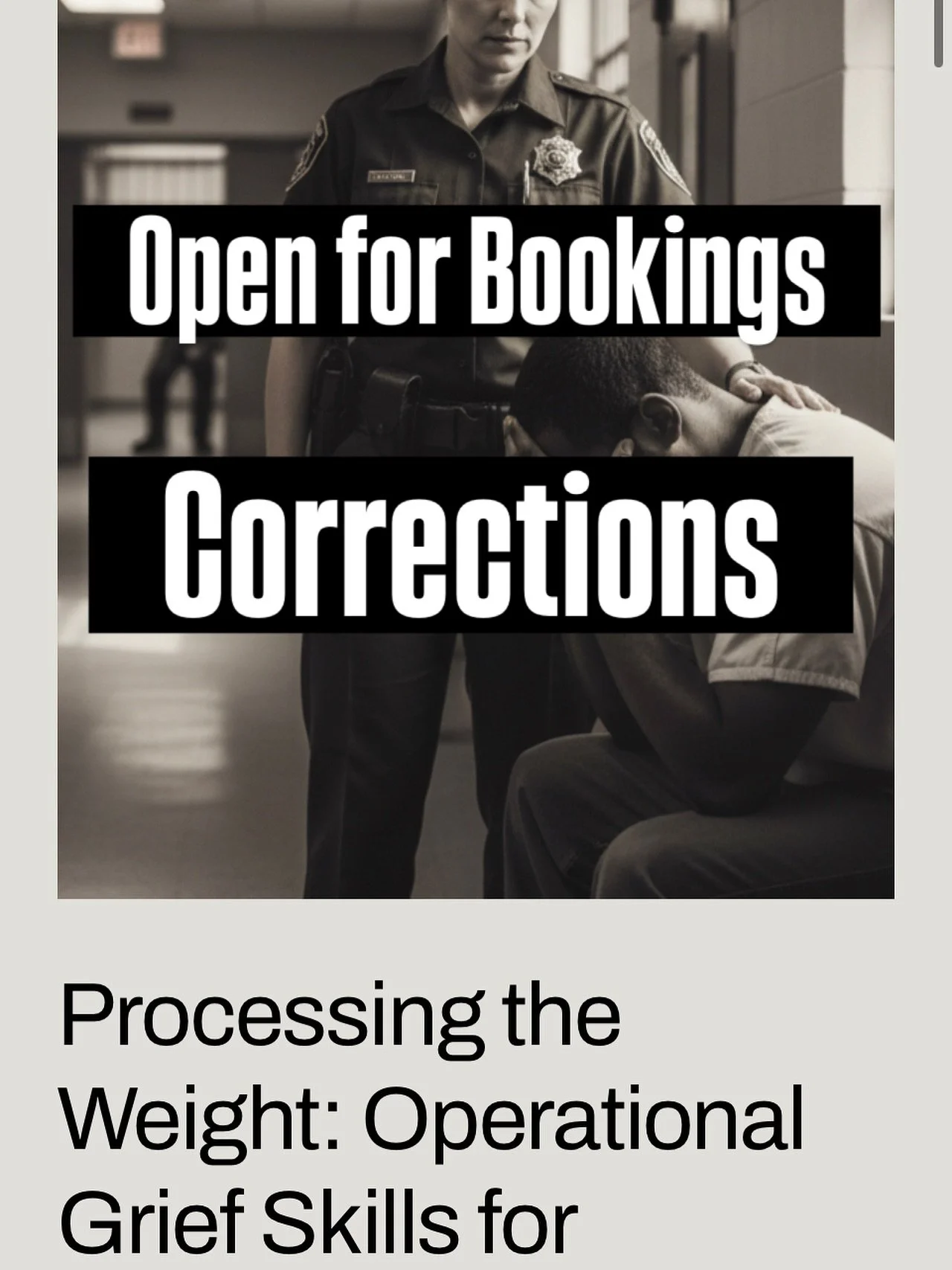 We are currently open for business as the website continues to evolve.

We are one week since we did our soft launch, but we are open for business.

Corrections - you arguably, have been ignored the longest, the hardest, and need at the most.

This o
