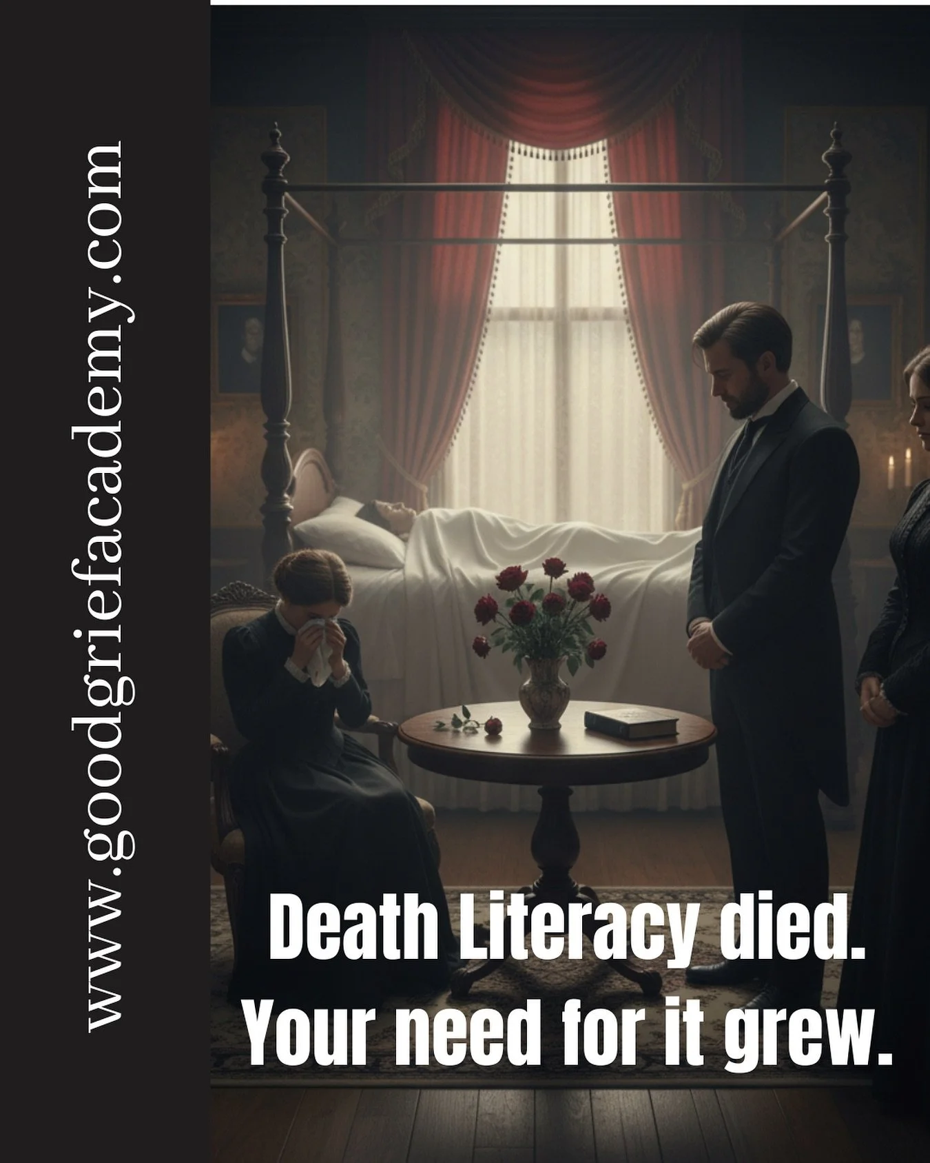We removed death from society in the last hundred years or so, but not from your job.

Before death became modernized, it was treated as a very normal part of life.

Then we professionalized it in medical lysed it and moved it to a few select people,