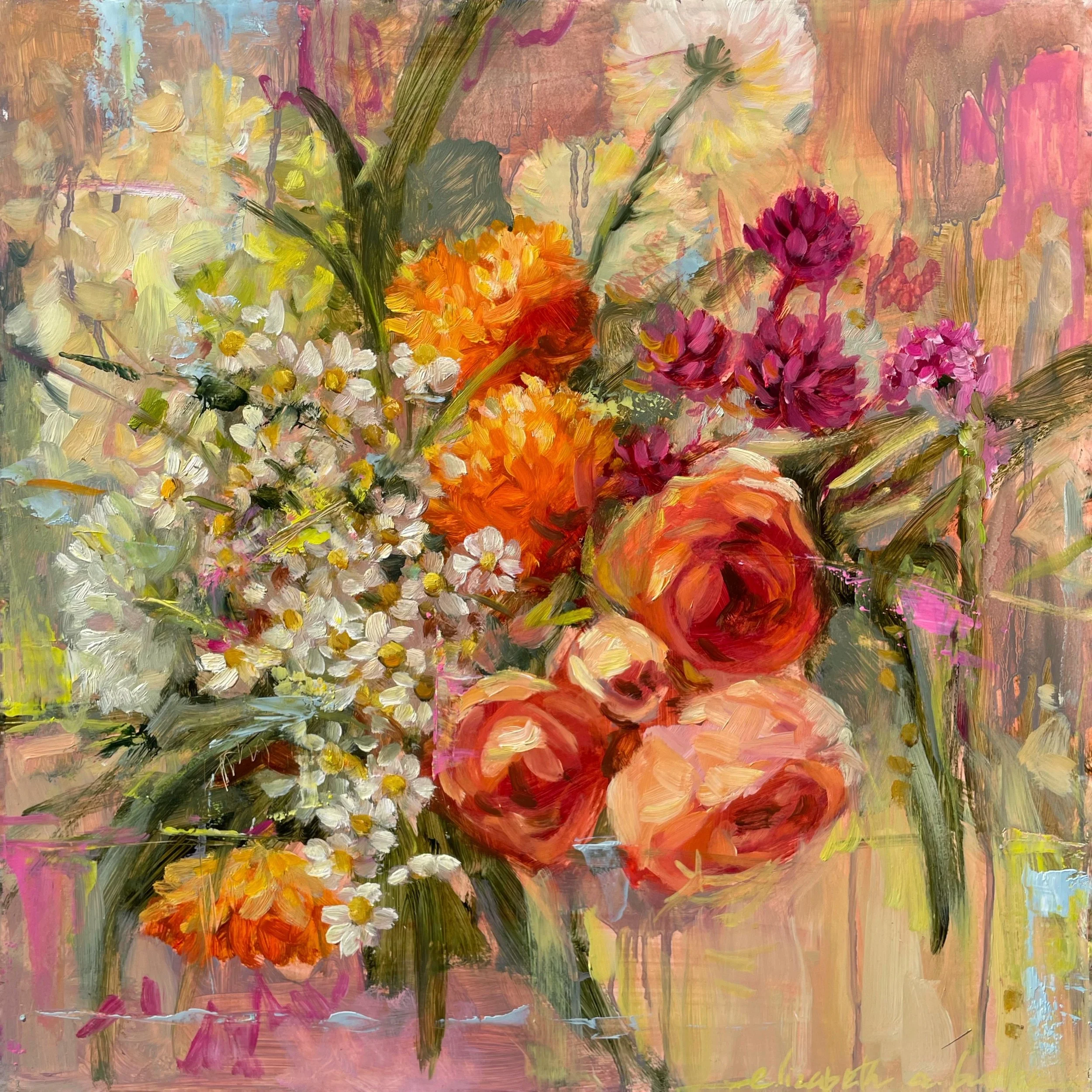 "Curtain Rise" oil on wood panel 18" x18" *sold