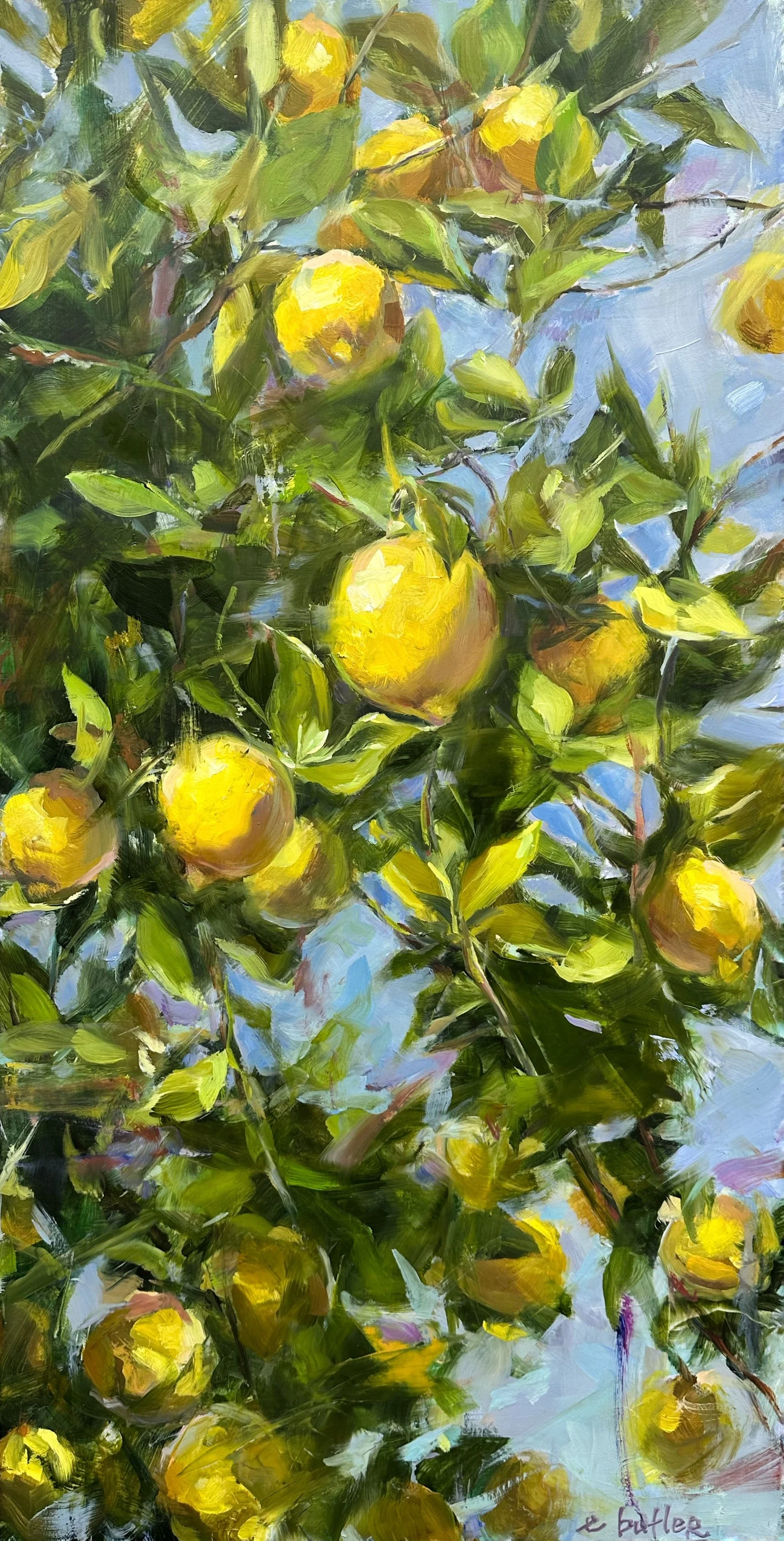 "Lemon Squeeze" 15"x30" oil on wood | available through elizabethbutlerfineart.com/originals