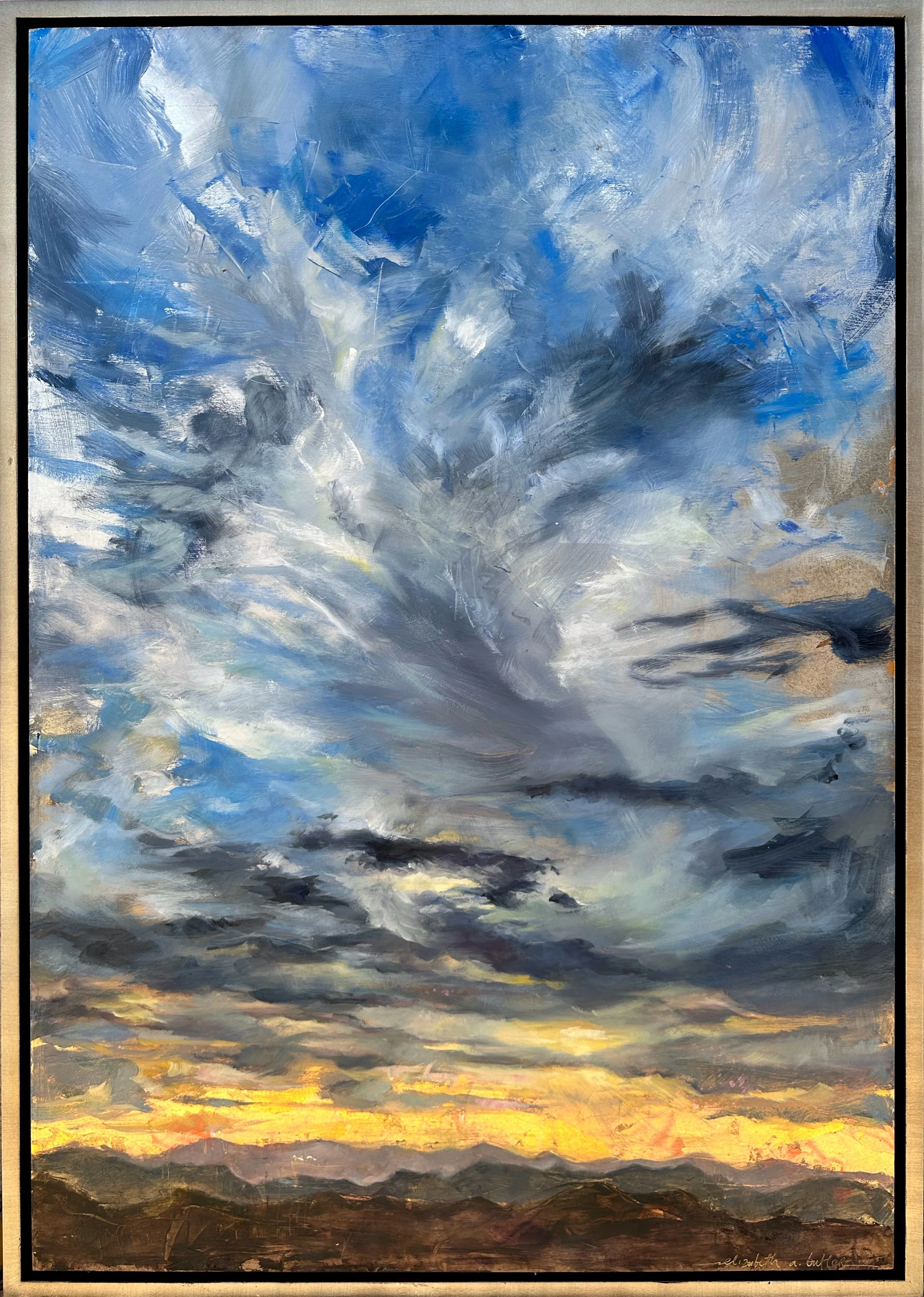 Look Above "24x36" oil, gold and silver leaf on wood *sold