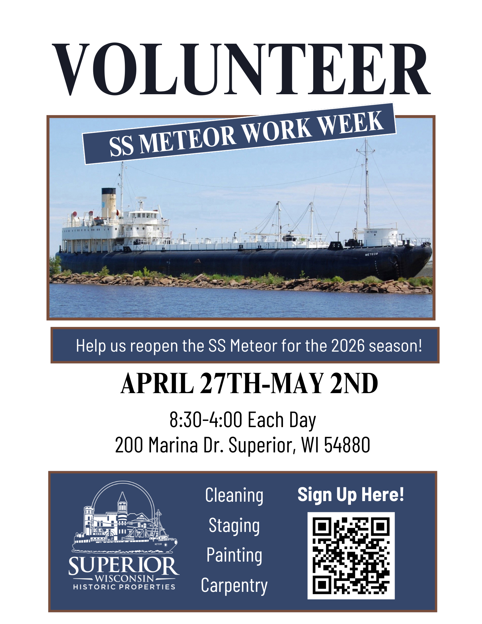 SS Meteor Volunteer Work Week