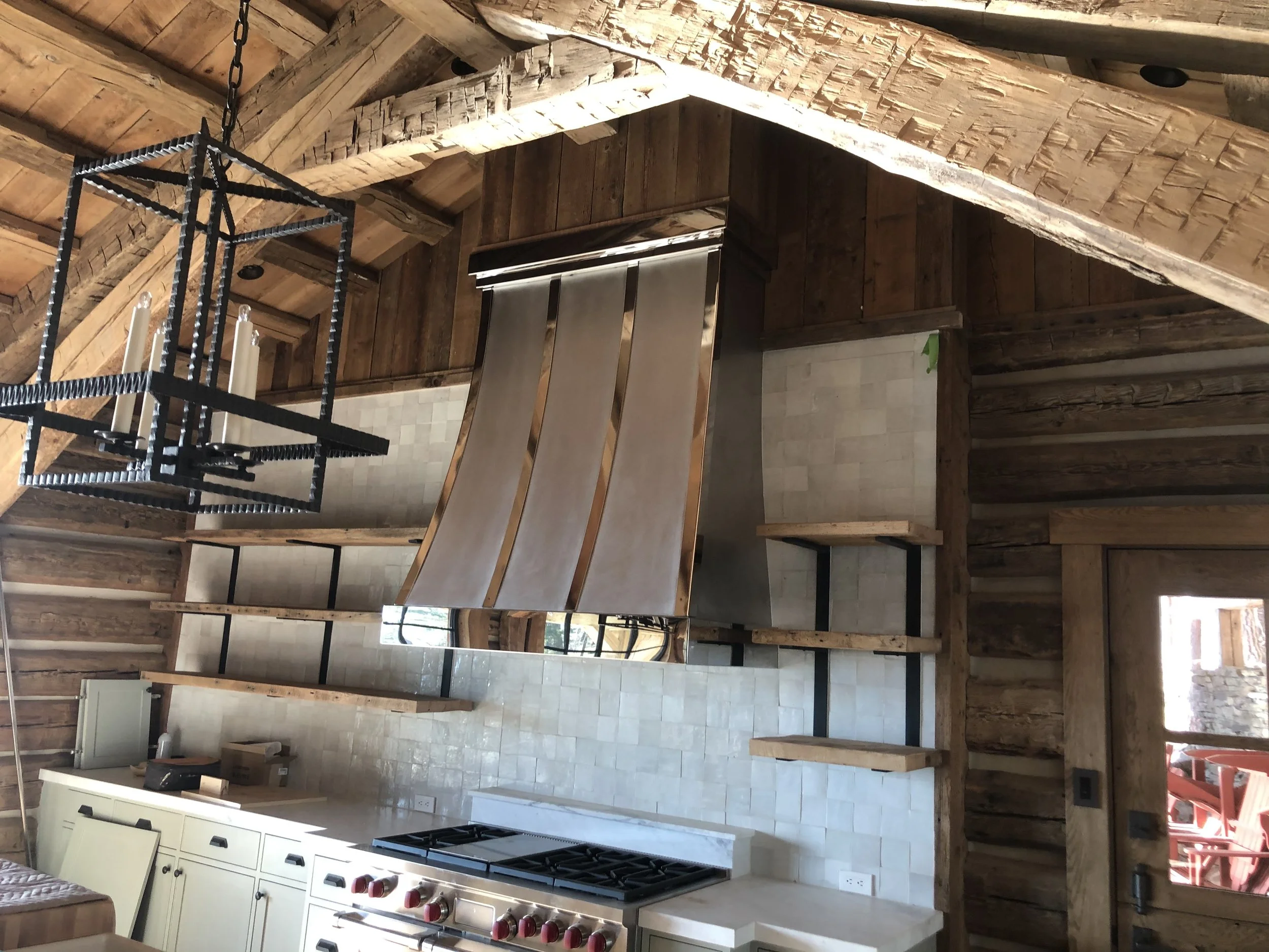 Satin stainless steel with polished stainless accents.