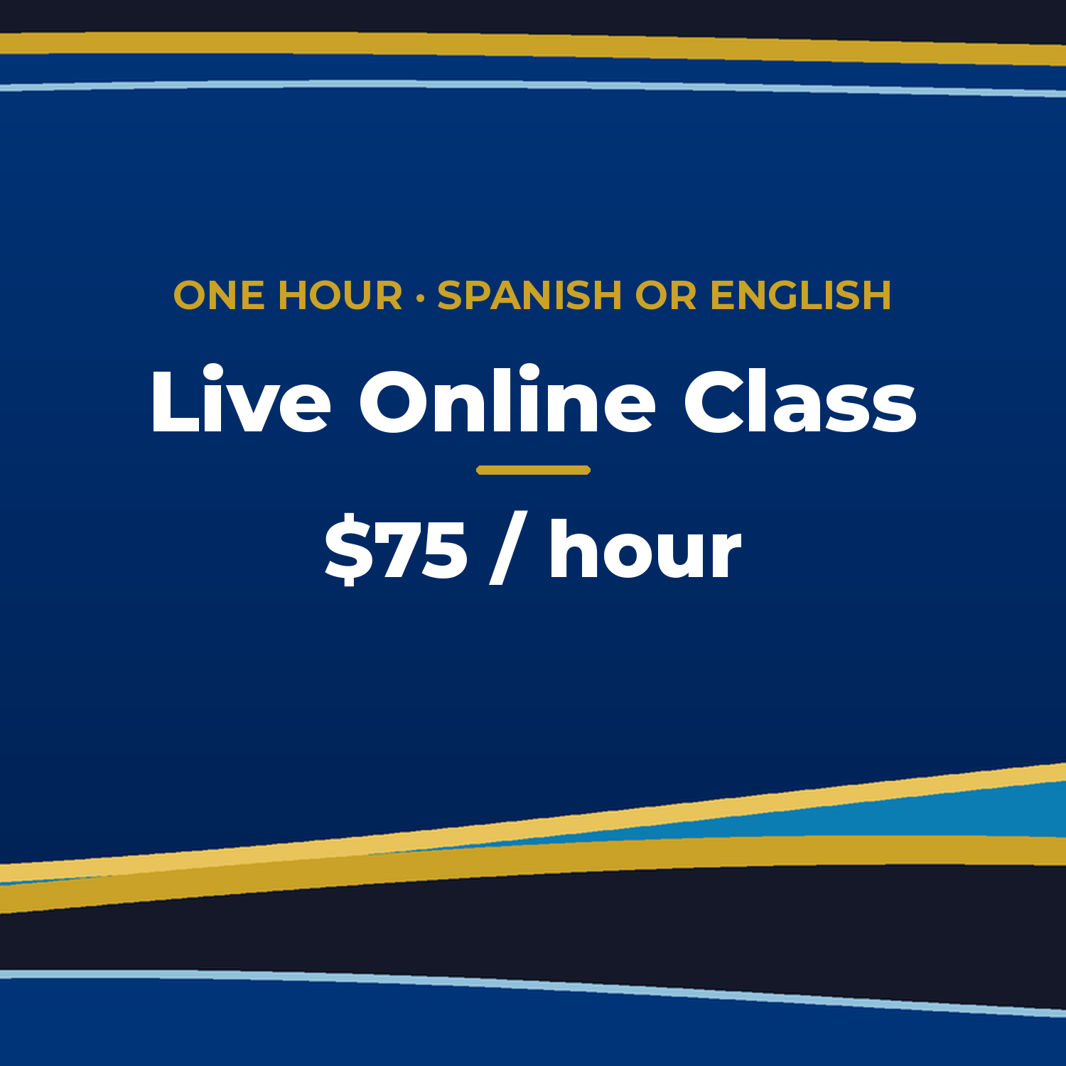 Clase en directo por Internet (1 hora)