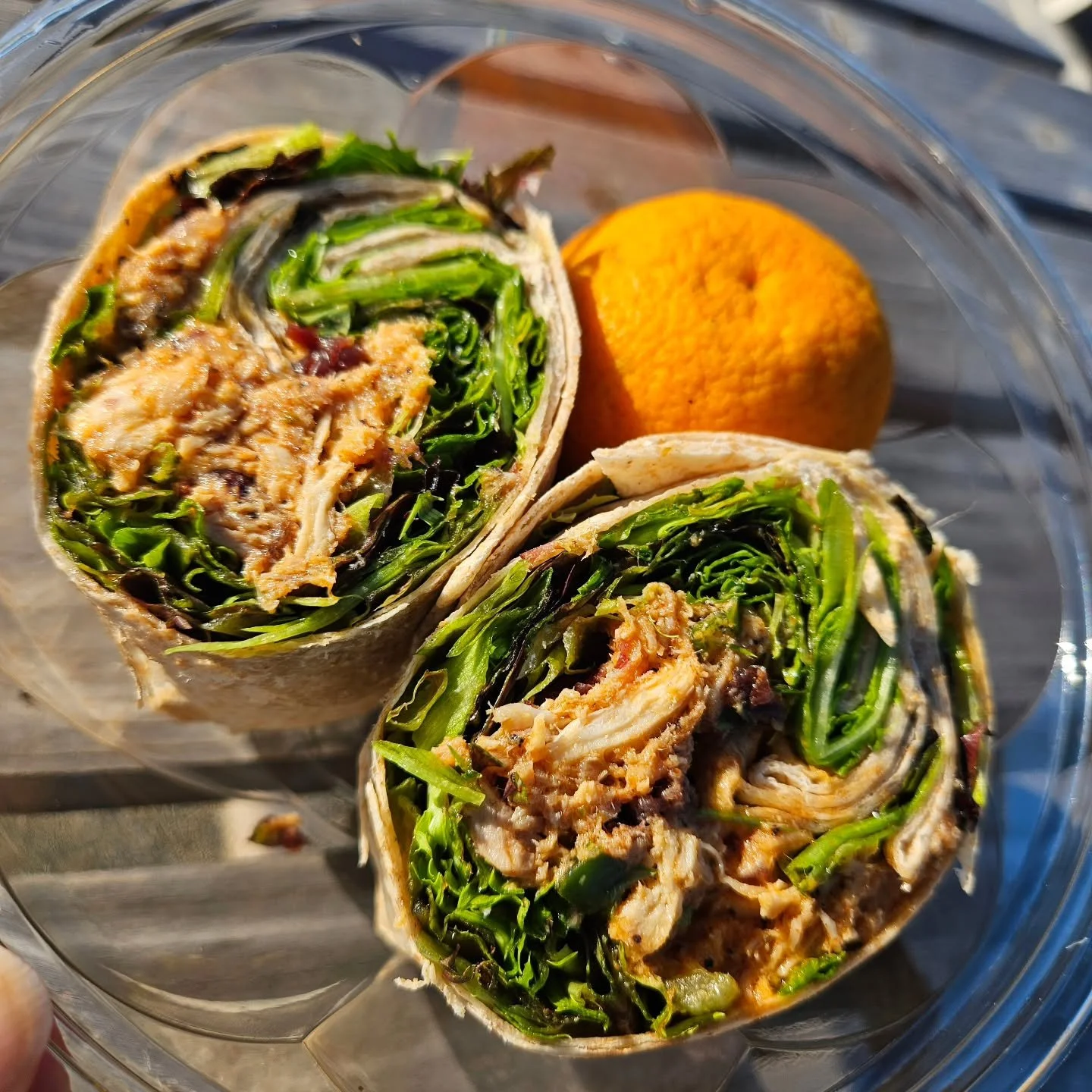 Sunday SALE! Grab your bestie &amp; come grab a Cajun Chicken Salad/Wrap or Cucumber Dill Chicken Salad/Wrap &amp; get the second half off! Theres limited supply on the Cucumber Dill &amp; this does NOT include our Greek Chicken 🌯 Juice fridge is fu