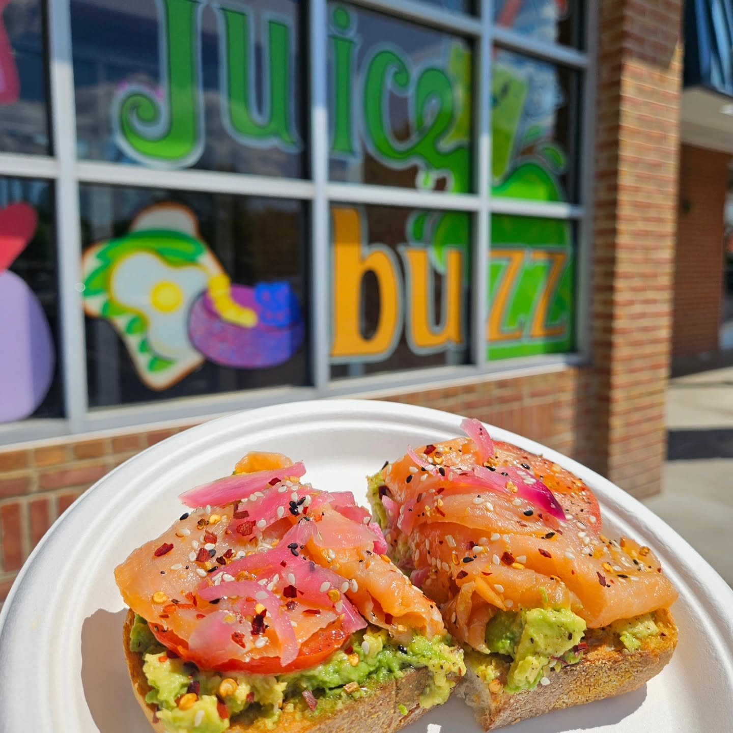 Your Sunday cravings start here &mdash; brunch &amp; lunch all day 🍳🥞🥑🍊 Patuxent Plaza 730am-4pm rain or shine 🌤 Www.juice-buzz.com to grab &amp; go! Bunky's Boardwalk location will be closed this Sunday 🌦#lovejuicebuzz #morethanjustjuice #brun