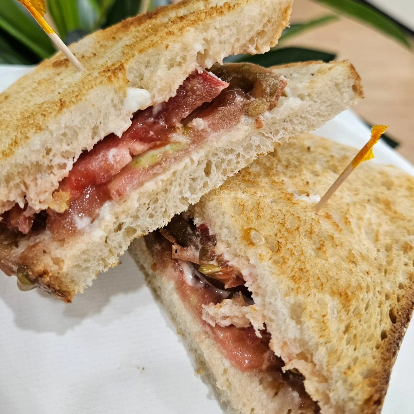 It's about that time 🍅 The Heirloom Sammy is back this weekend! Fresh, local heirloom tomatoes from @chesapeakesbounty on our bakery fresh thin toasted sourdough with a thin mayo layer 🍞 Feeling a little extra hungry? Add avocado slices, eggs and/o
