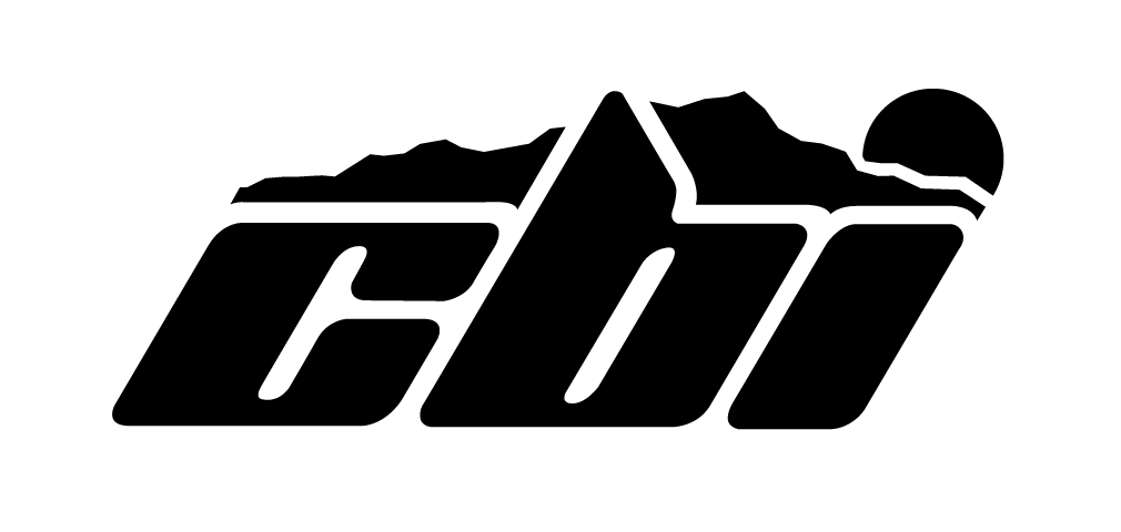 Black and white logo with stylized mountain and sun, with the letters 'cli' integrated into the mountain design.