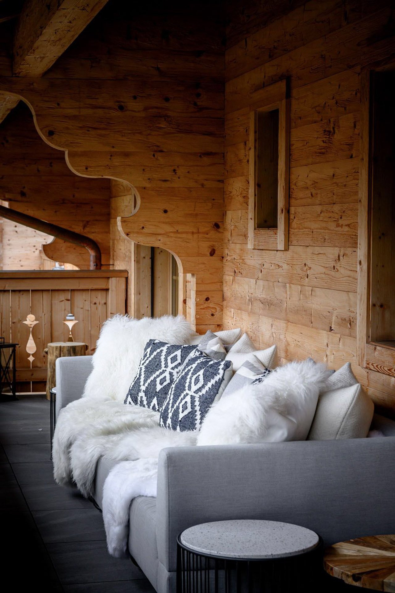 Balcon chaleureux à Gstaad