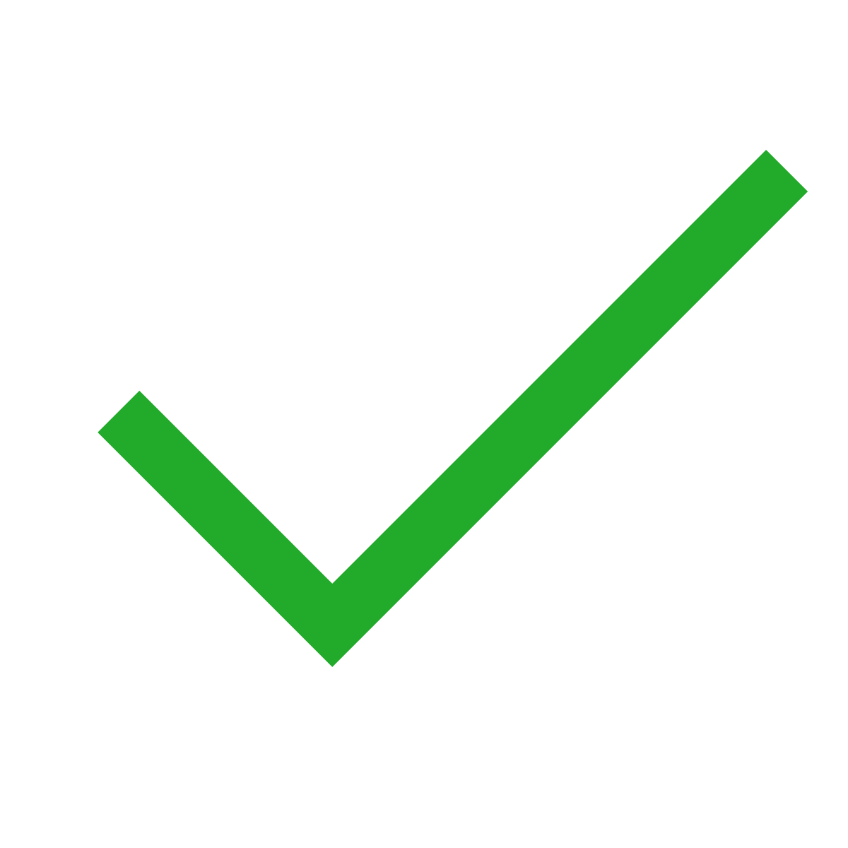 A black background with a large green check mark.