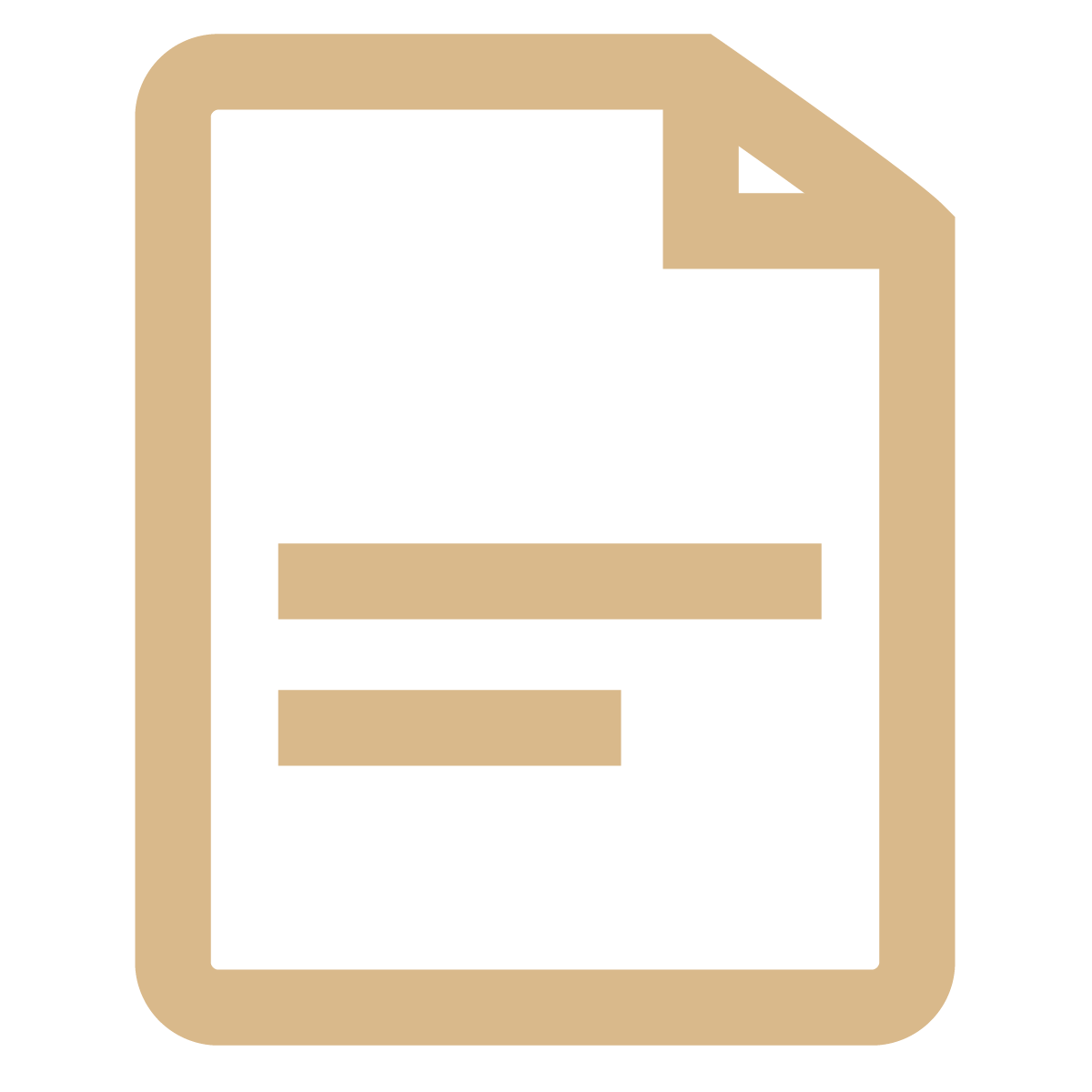 Icon of a beige document or file with text lines.