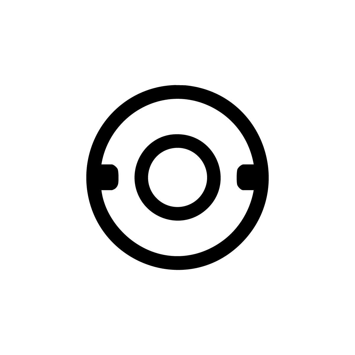 Icon of a camera lens representing photo or imaging.