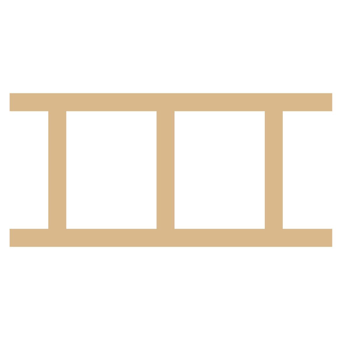 Illustration of a beige step ladder against a black background.