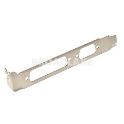 A metal appliance bracket or mounting strip with multiple holes and slots, possibly used for electronic or appliance installation.