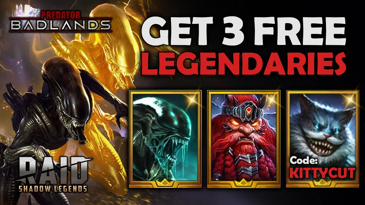 Get 2 Free Legendaries and Xenomorph from Alien vs Predator Franchise with new Collab in Raid Shadow Legends