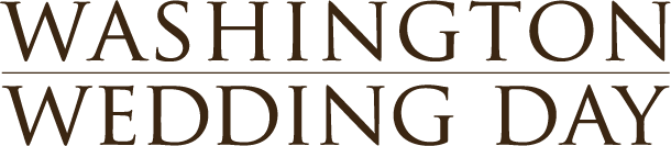Text reading 'Washington Wedding Day' in brown font on a dark background.