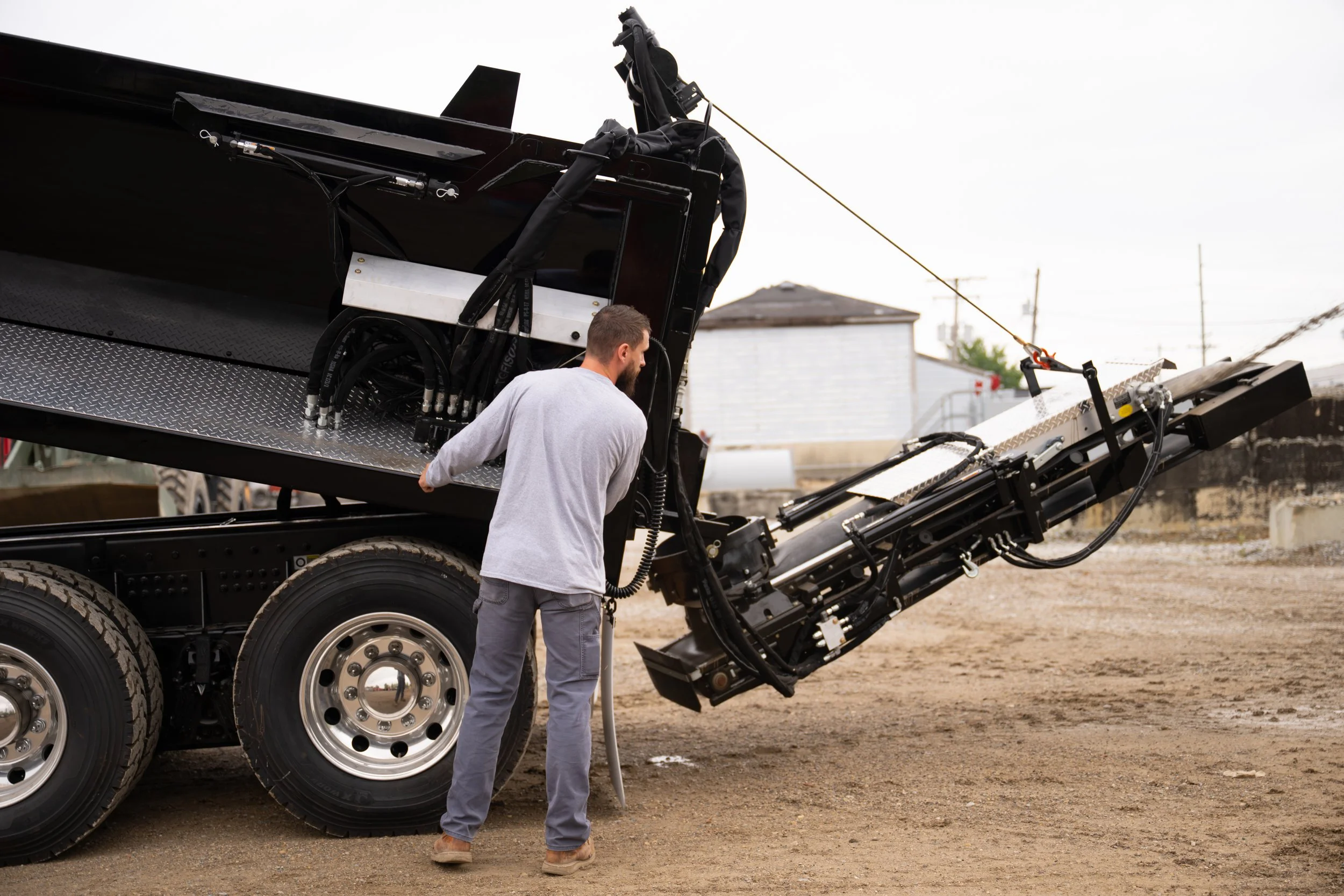 A worker manning a p-shooter