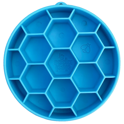 SodaPup Honeycomb Slow Feeder Bowl — Blue