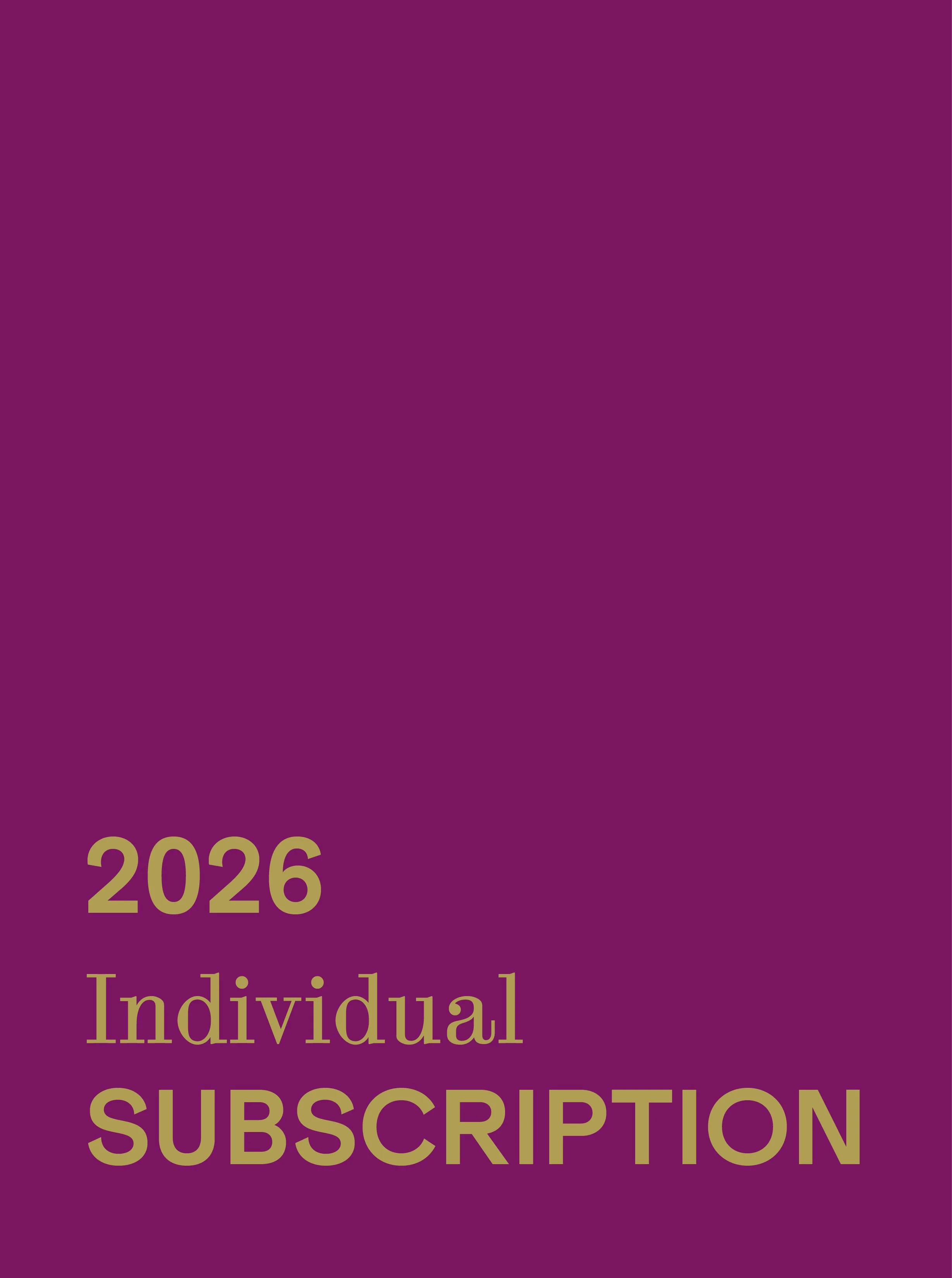 2026 Individual Subscription
