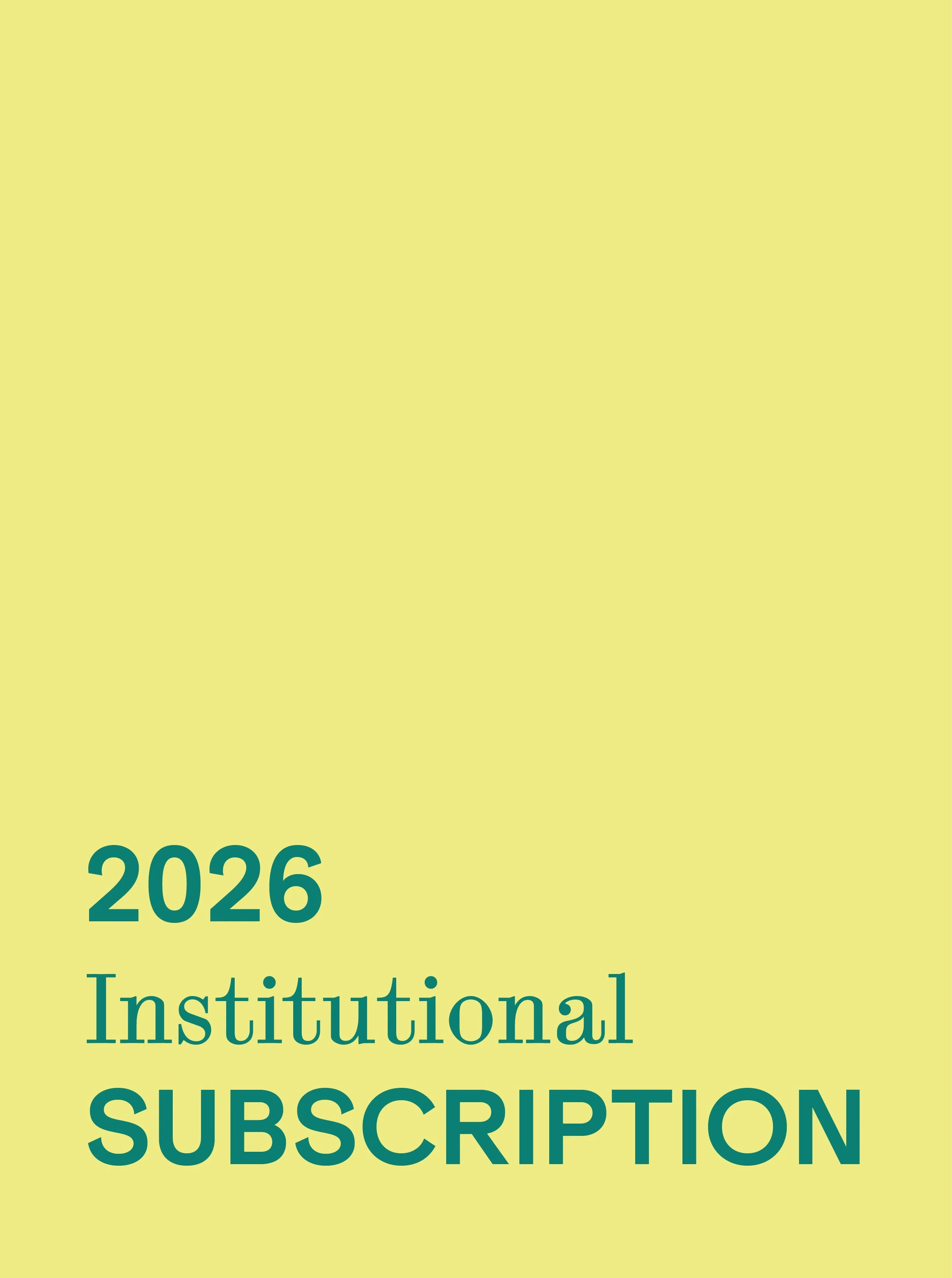 2026 Institutional Subscription