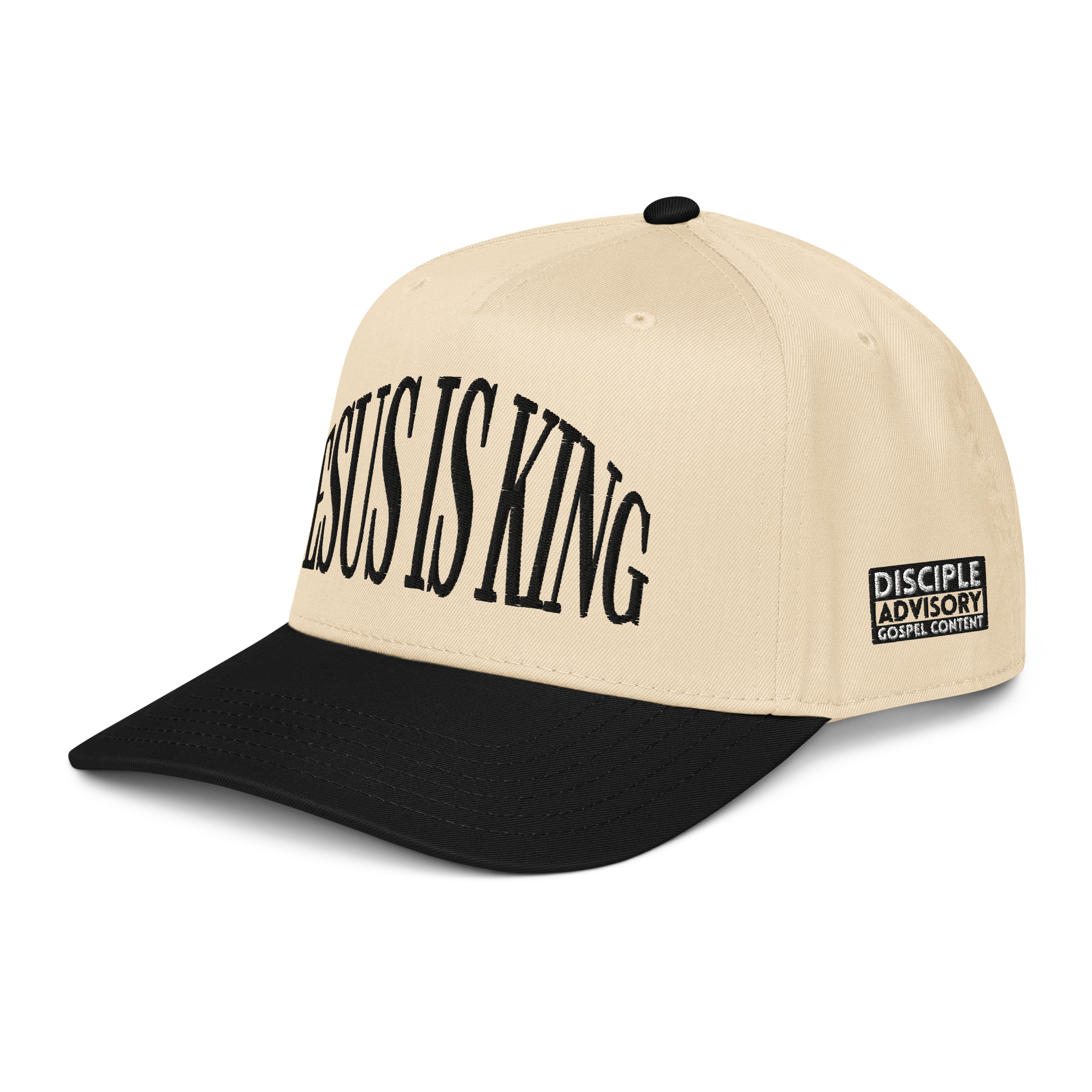 'Jesus✞ IS KING' || 5-Panel 3D Embroidery Contrast Brim Cap