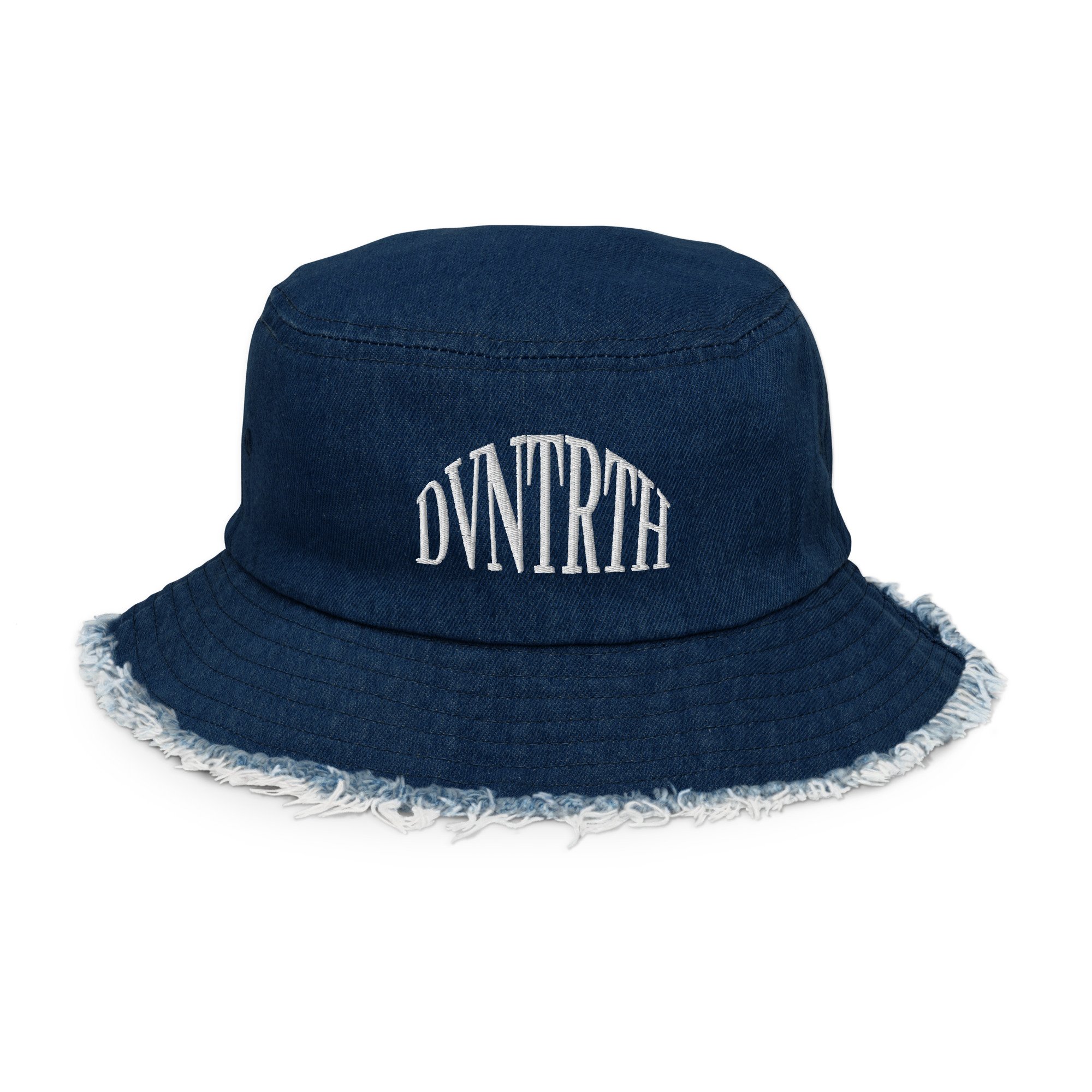 DVNTRTH Brand || Dark/Two Tone Distressed Denim Bucket Hat