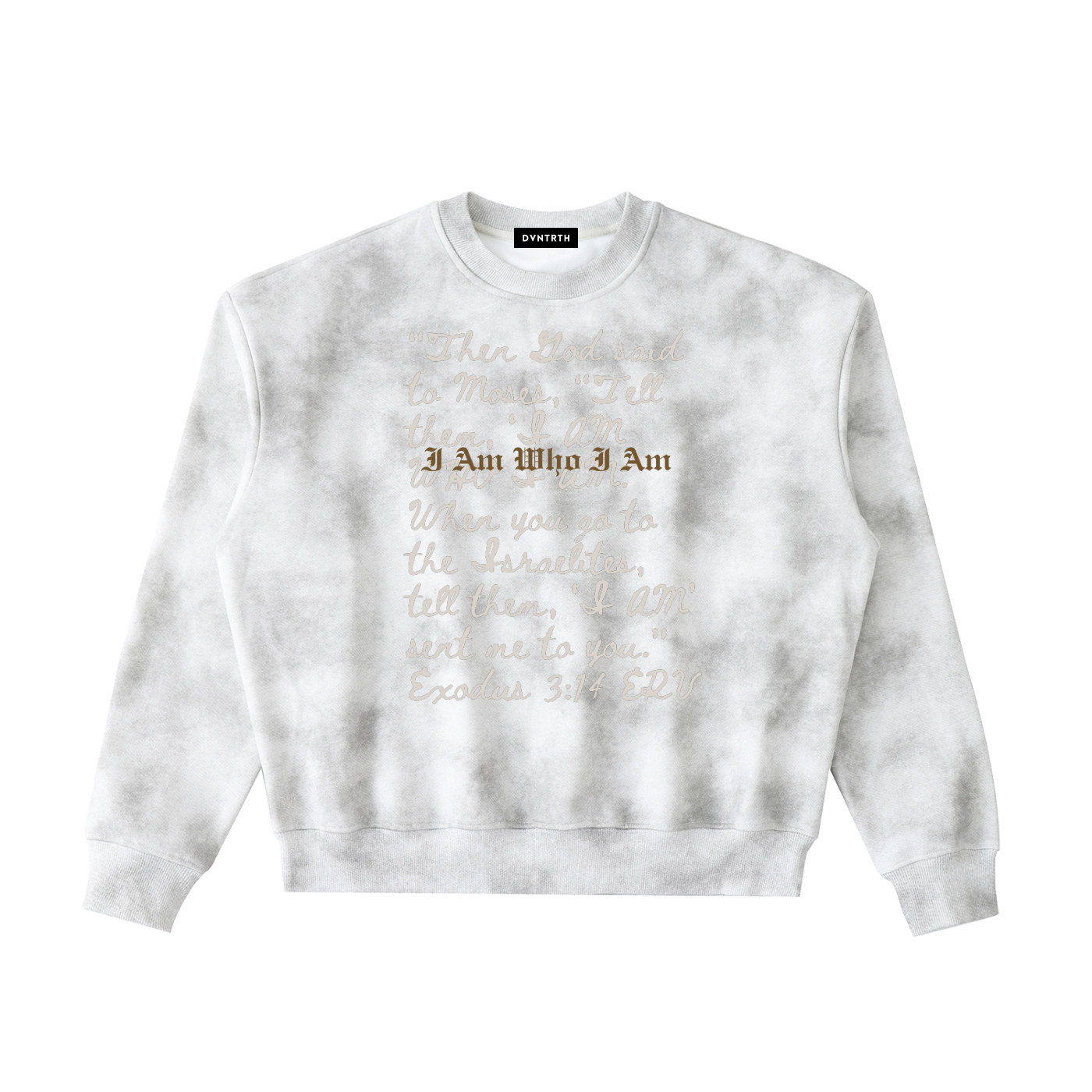 I AM WHO I AM x Yahweh || Dirty Washed Boxy Fleeced Sweatshirt