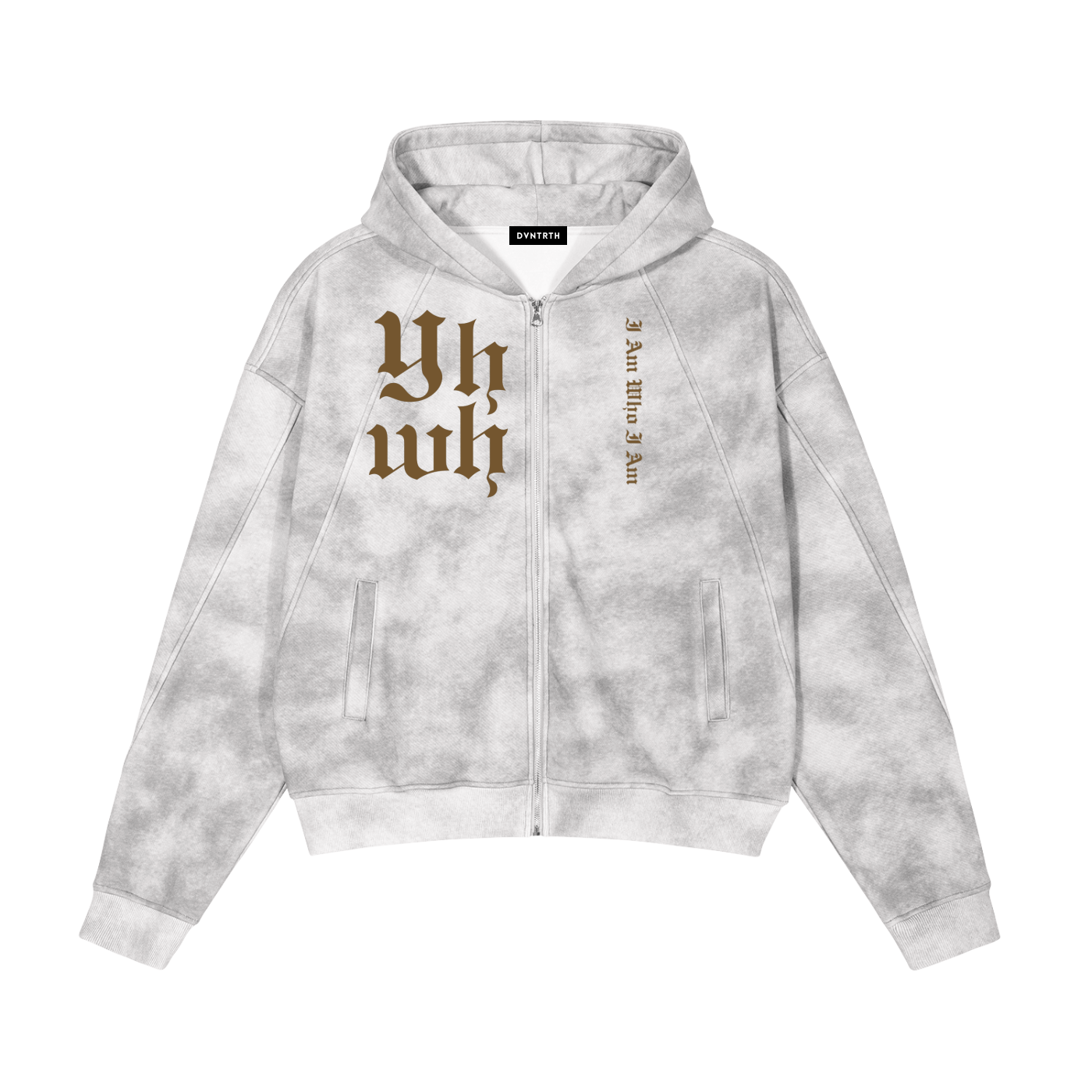 YHWH x Exodus 3:14 & 15 || Dirty Washed Zip-Up Fleece Hoodie