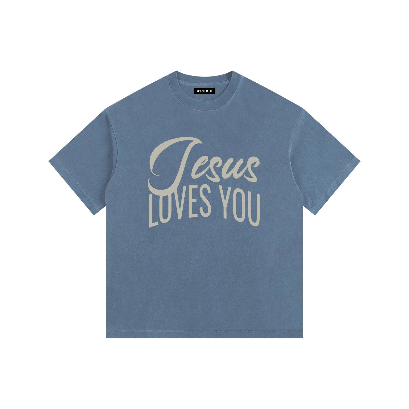 Jesus✞ Loves You || Vintage Washed Oversized Cotton Tee