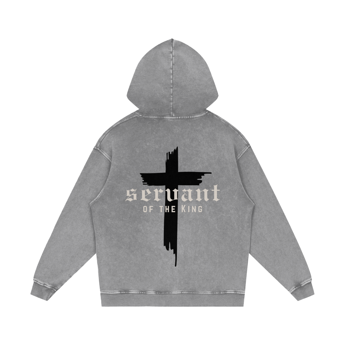 Servant of the King✞ || Snow Washed Loose Cotton Hoodie