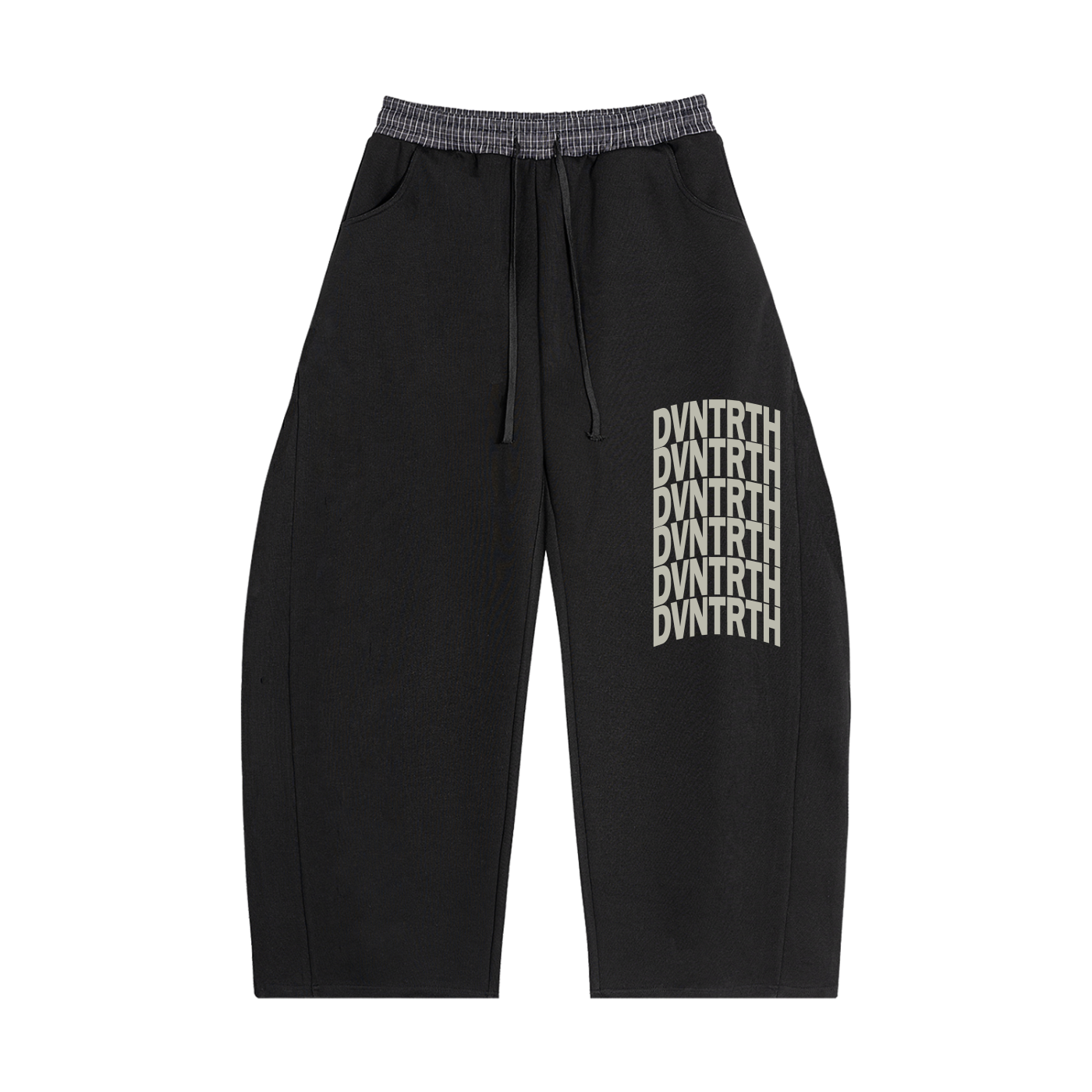 DVNTRTH Brand 6x || Plaid Waistband Barrel Sweatpants