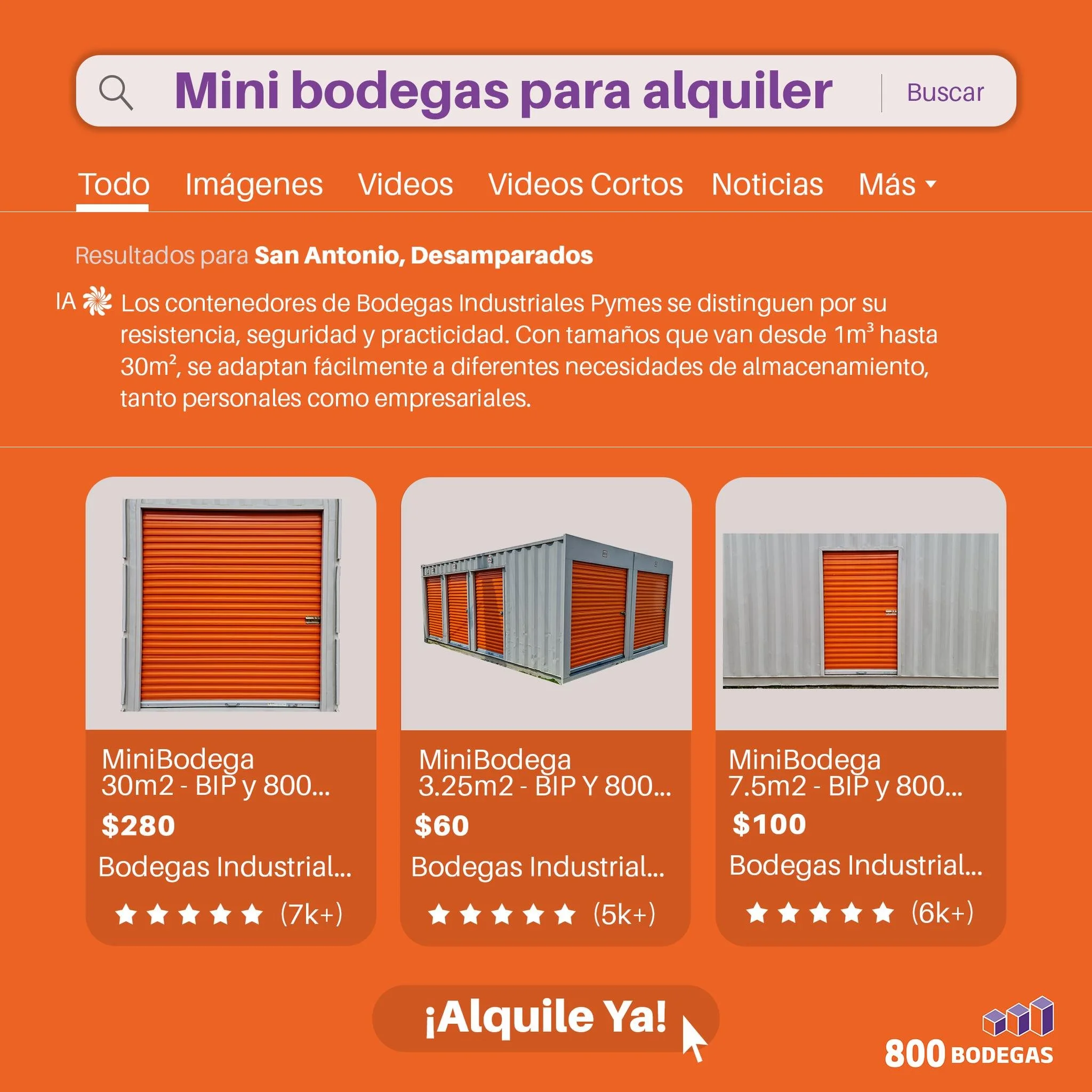 🚀 &iquest;Buscando mini bodegas para alquiler en San Antonio de Desamparados?

En Bodegas Industriales PYMES tenemos contenedores desde 1m&sup3; hasta 30m&sup2;, seguros, pr&aacute;cticos y listos para tu negocio o necesidades personales.

✔️ Zona i