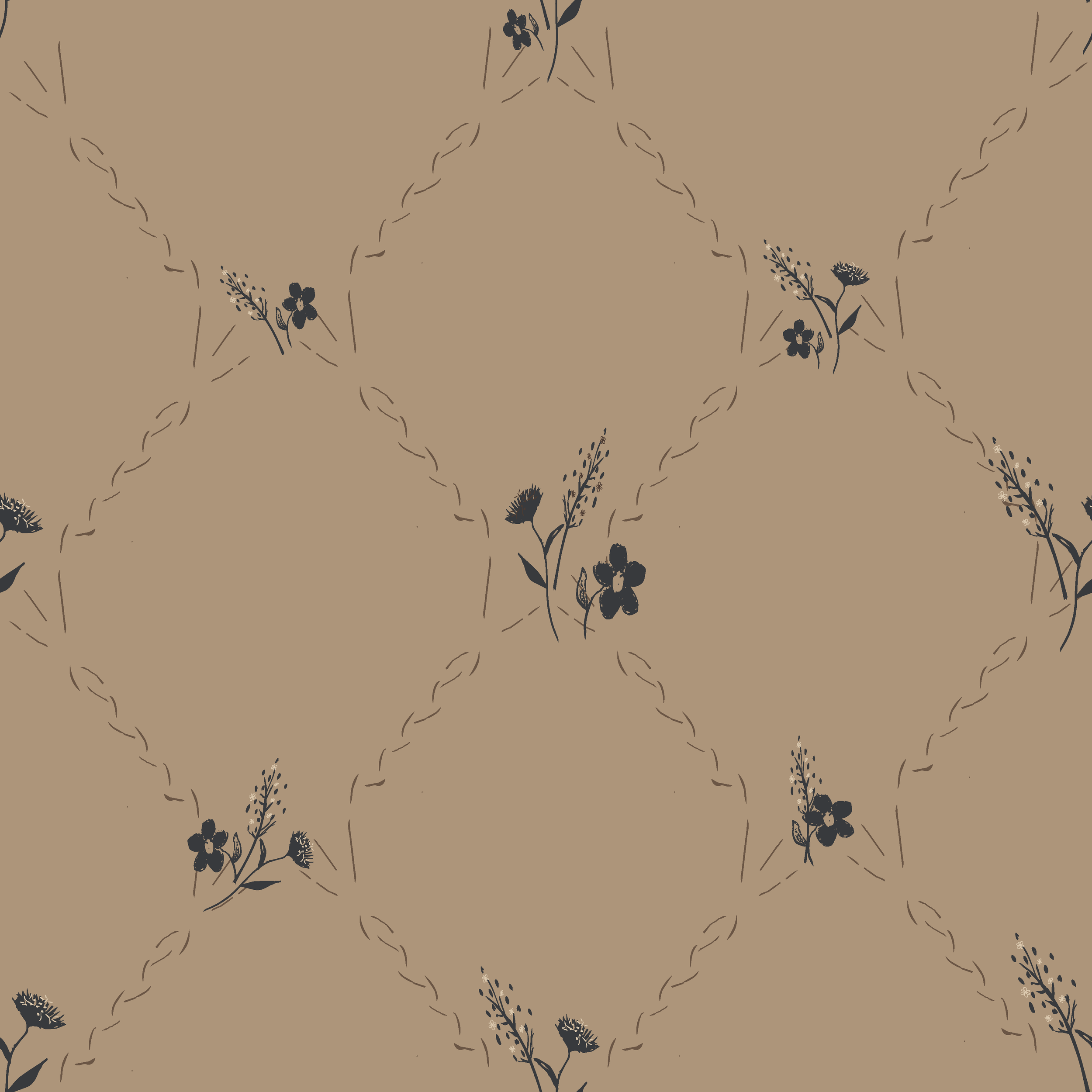Pasture Flowers — Camel Floral Trellis.png