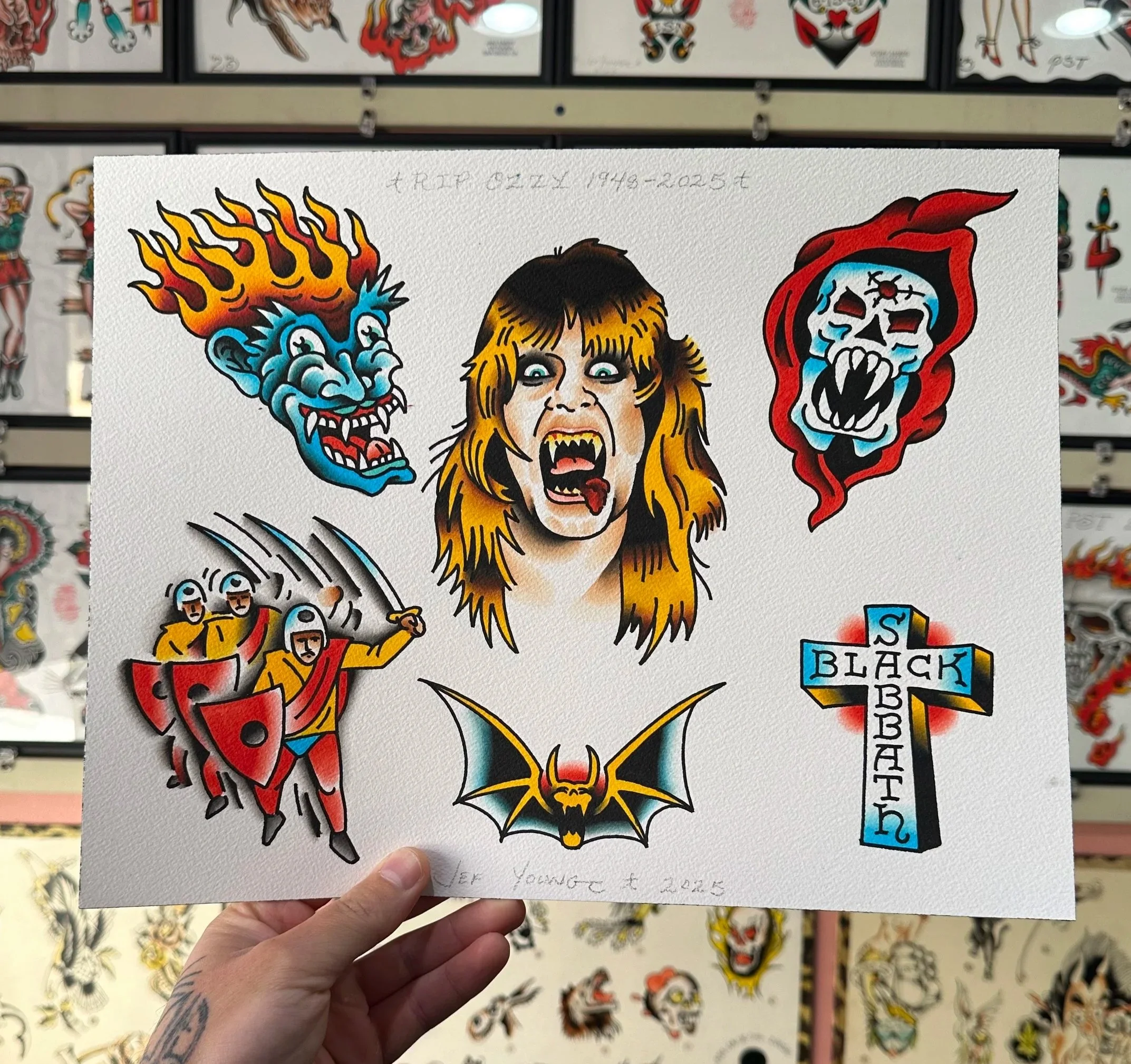 Tattoo flash and walk in availability by traditional tattoo artist Jeff Young in San Diego