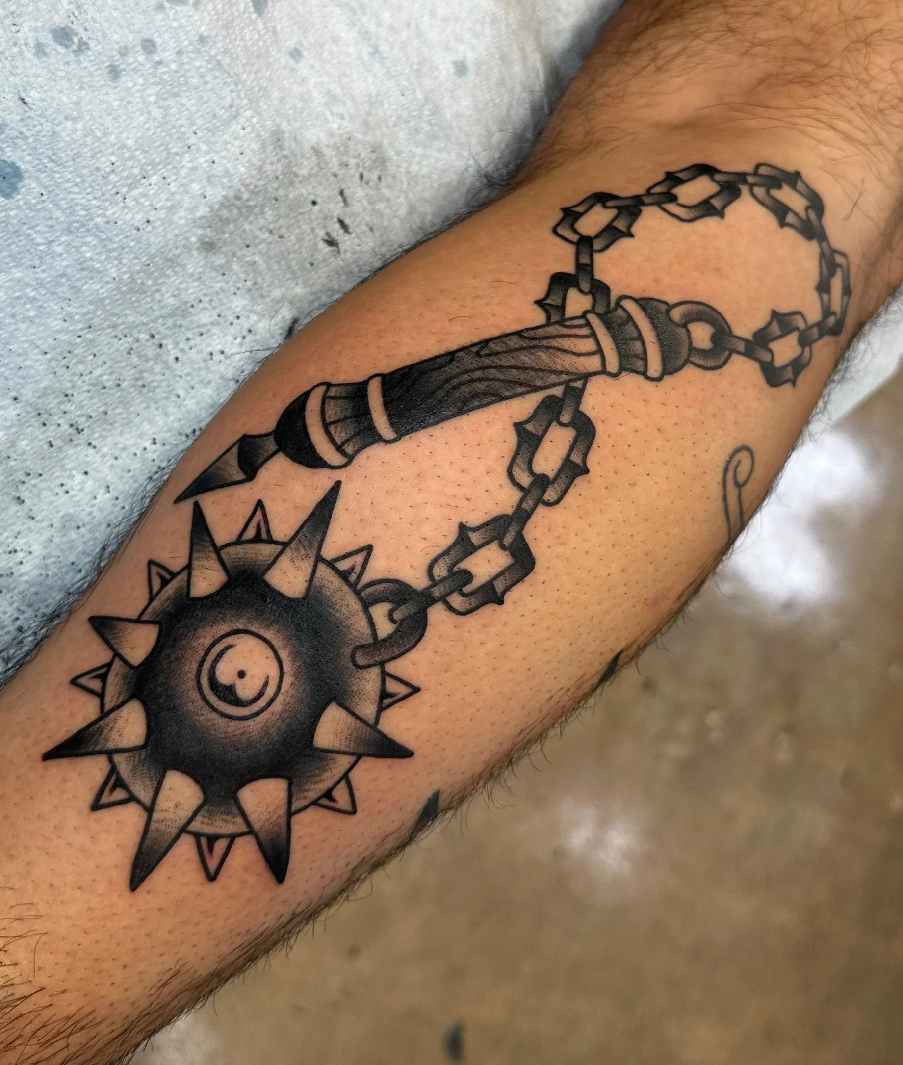 black and grey Traditional tattoo artist in San Diego, Jeff Young