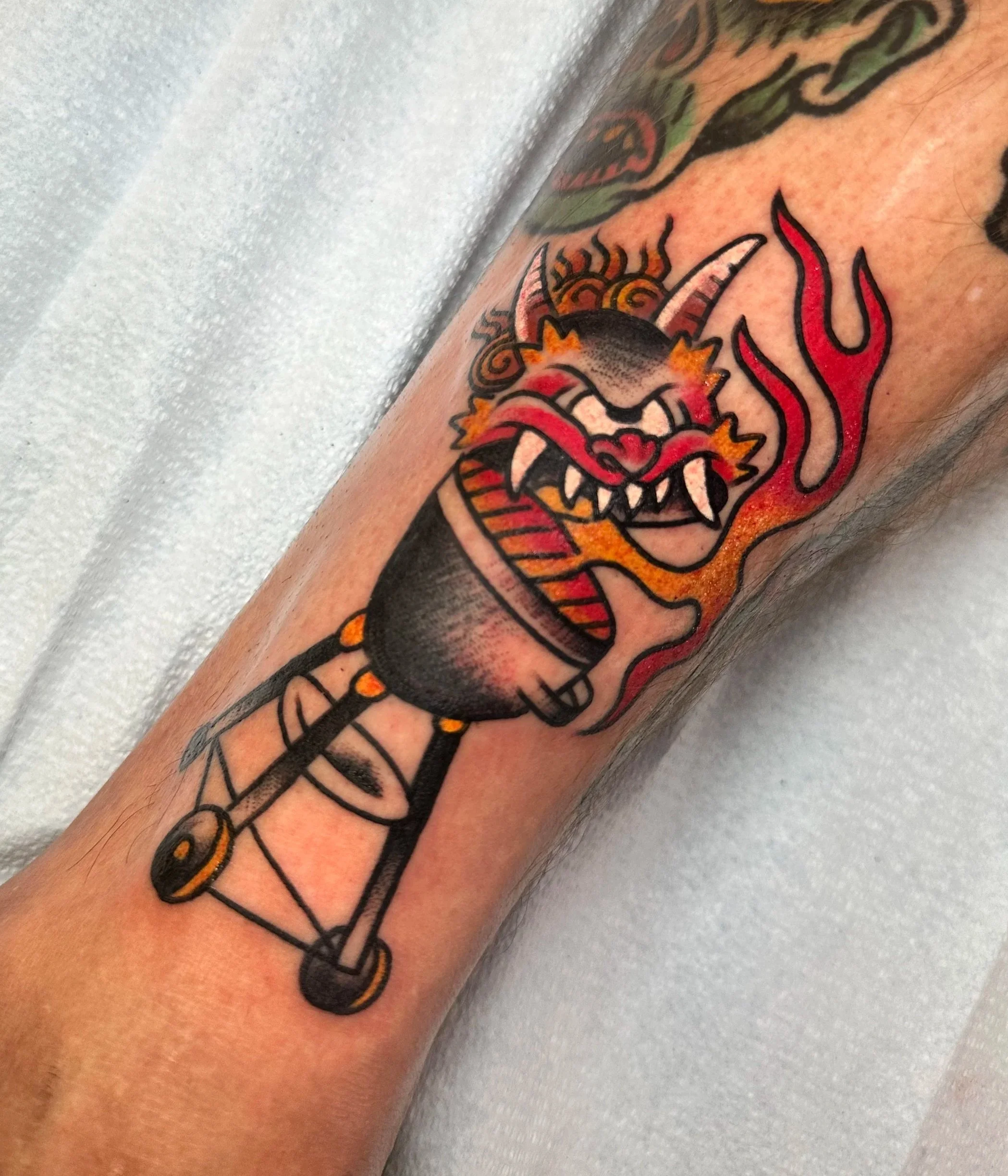 American traditional tattoo in San Diego, CA by Jeff Young