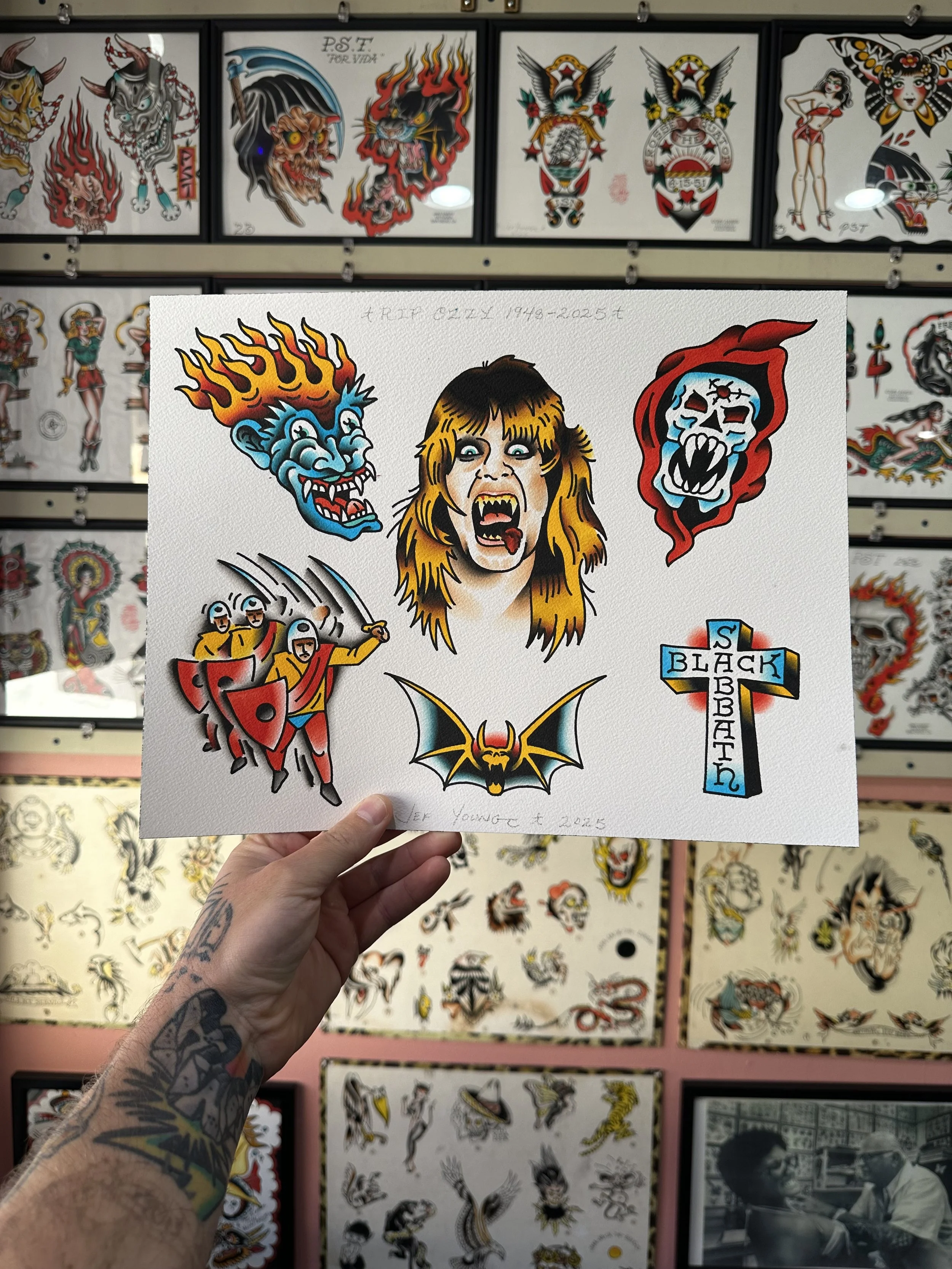 Flash tattoos in San Diego, flash day with Jeff Young Tattoos