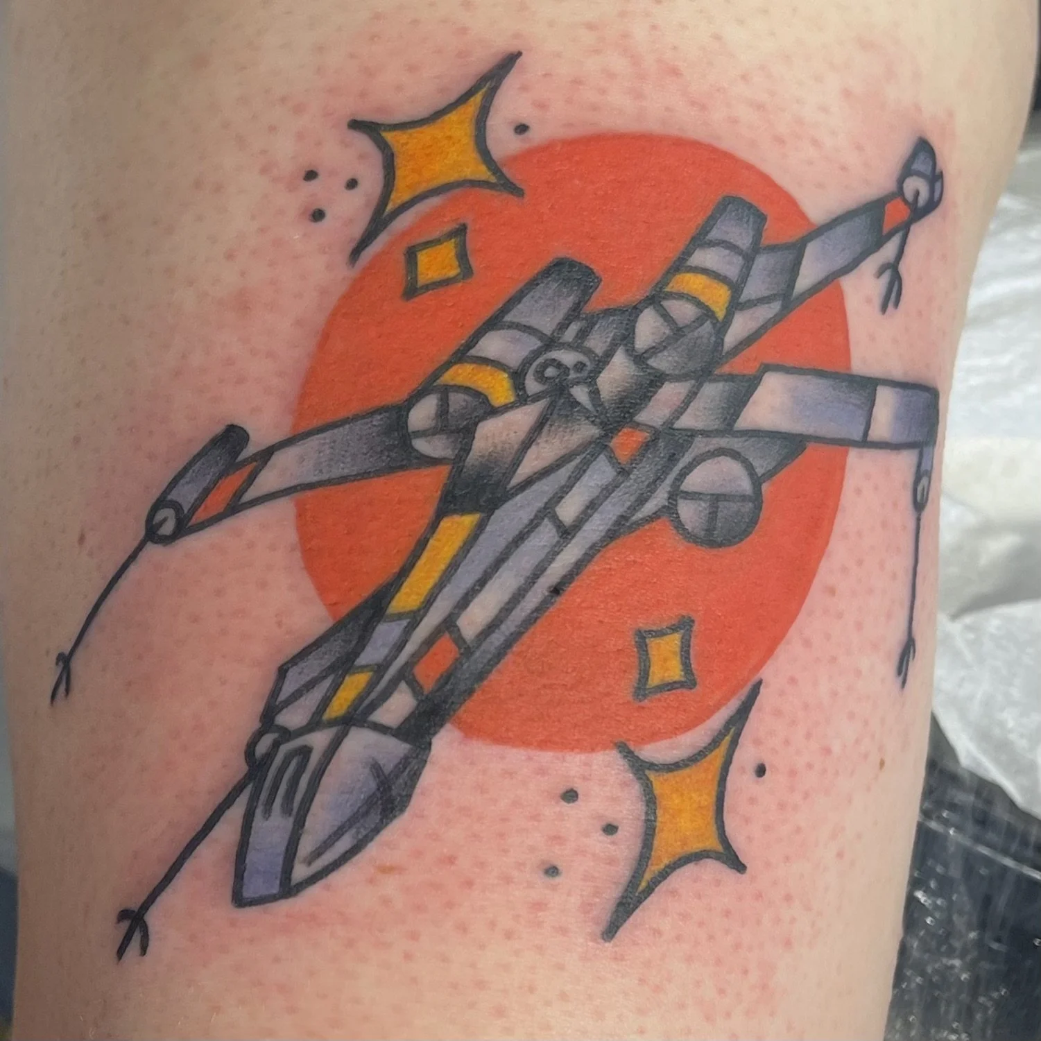 Star Wars tattoo by traditional tattoo artist in San Diego, Jeff Young