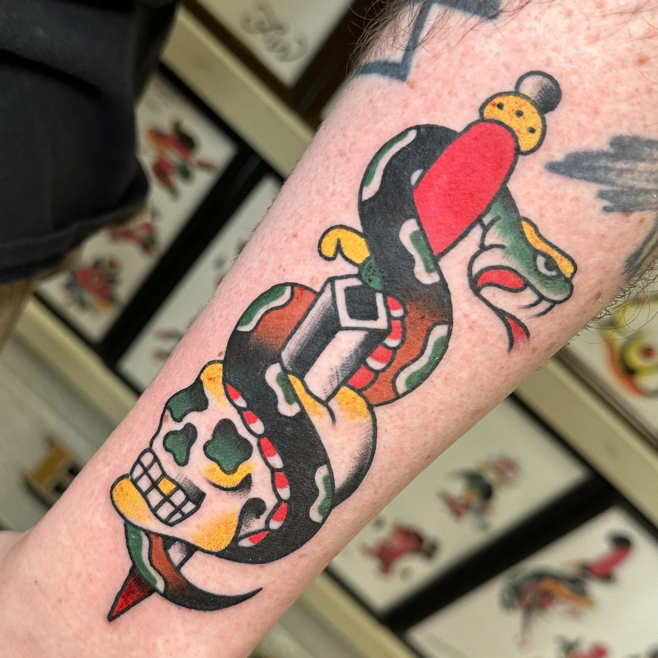 Jeff young traditional tattoo artist in San Diego with walk in availability
