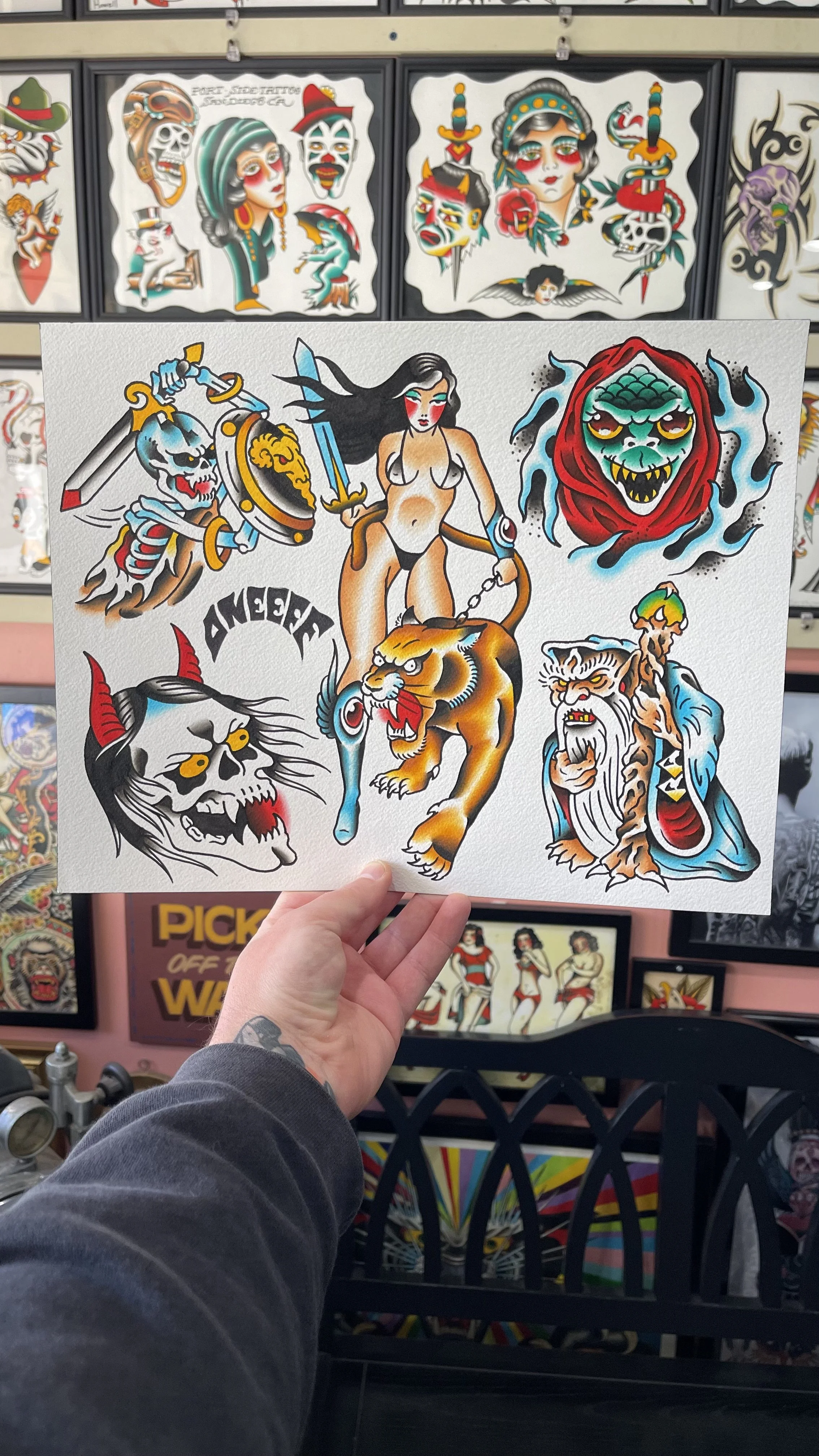 Pin up flash tattoos in San Diego CA