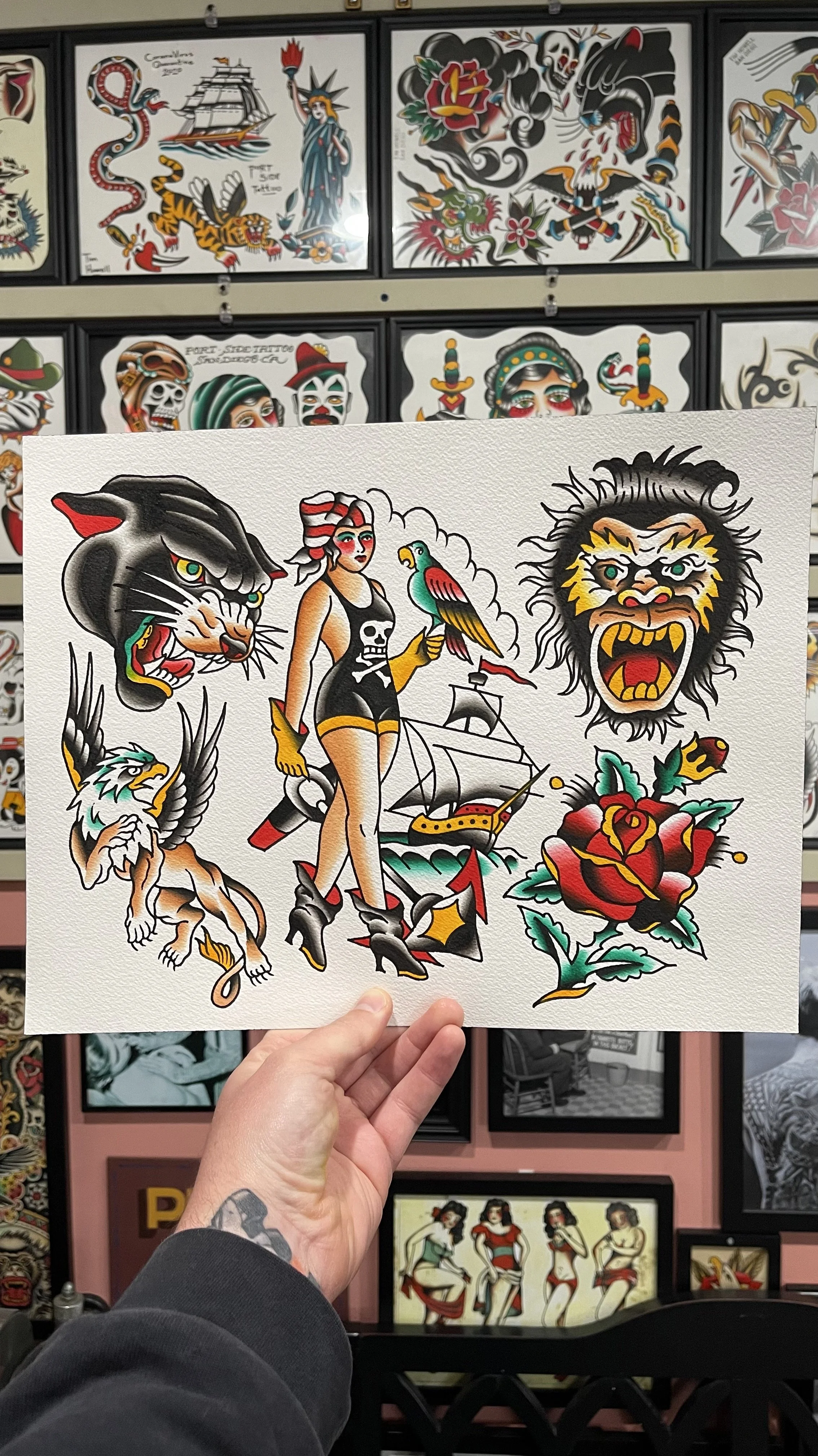 Traditional tattoo artist in San Diego Jeff Young Tattoos