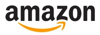Amazon logo with black text and orange arrow