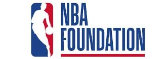 Logo of the NBA Foundation featuring a stylized basketball player silhouette and the text 'NBA FOUNDATION'